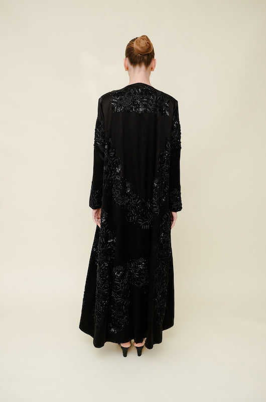 Embroidered Silk Abaya