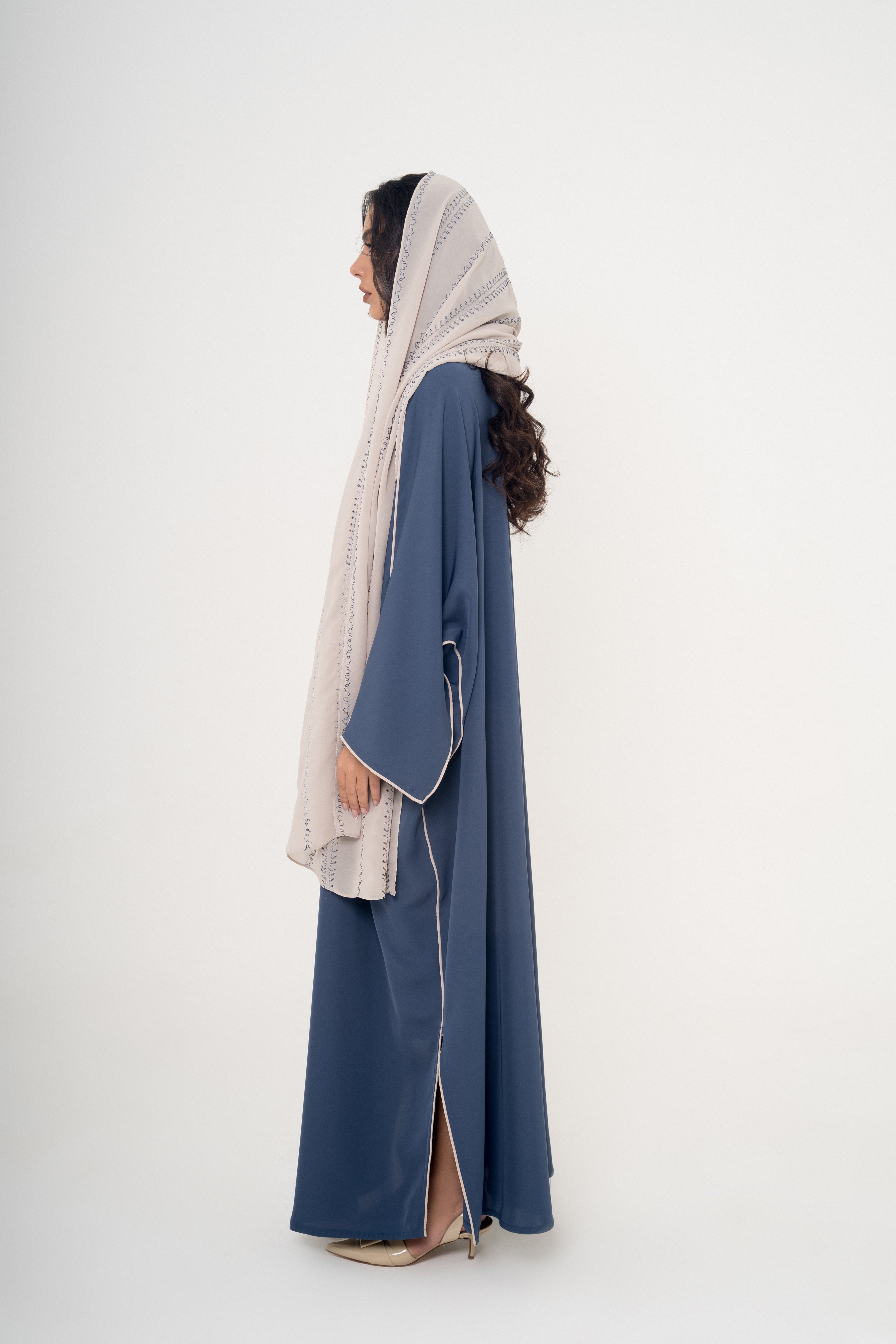 Crepe Abaya with Embroidered Sheila