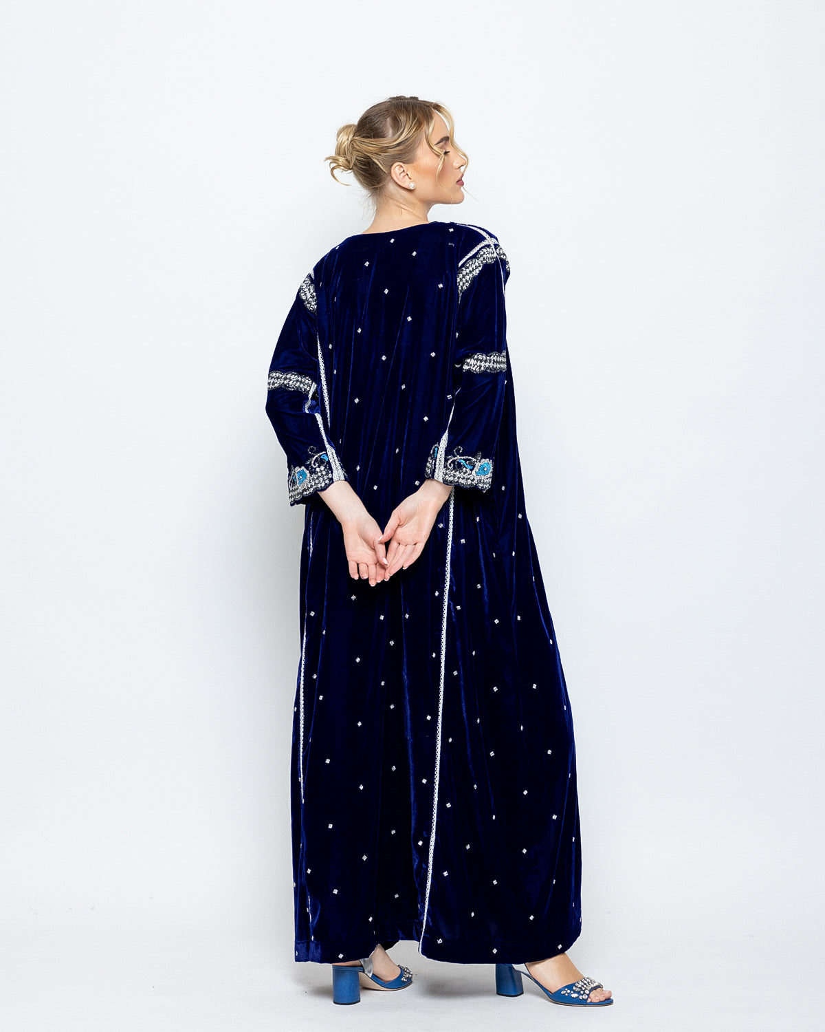 Velvet Embroidered Kaftan image 1