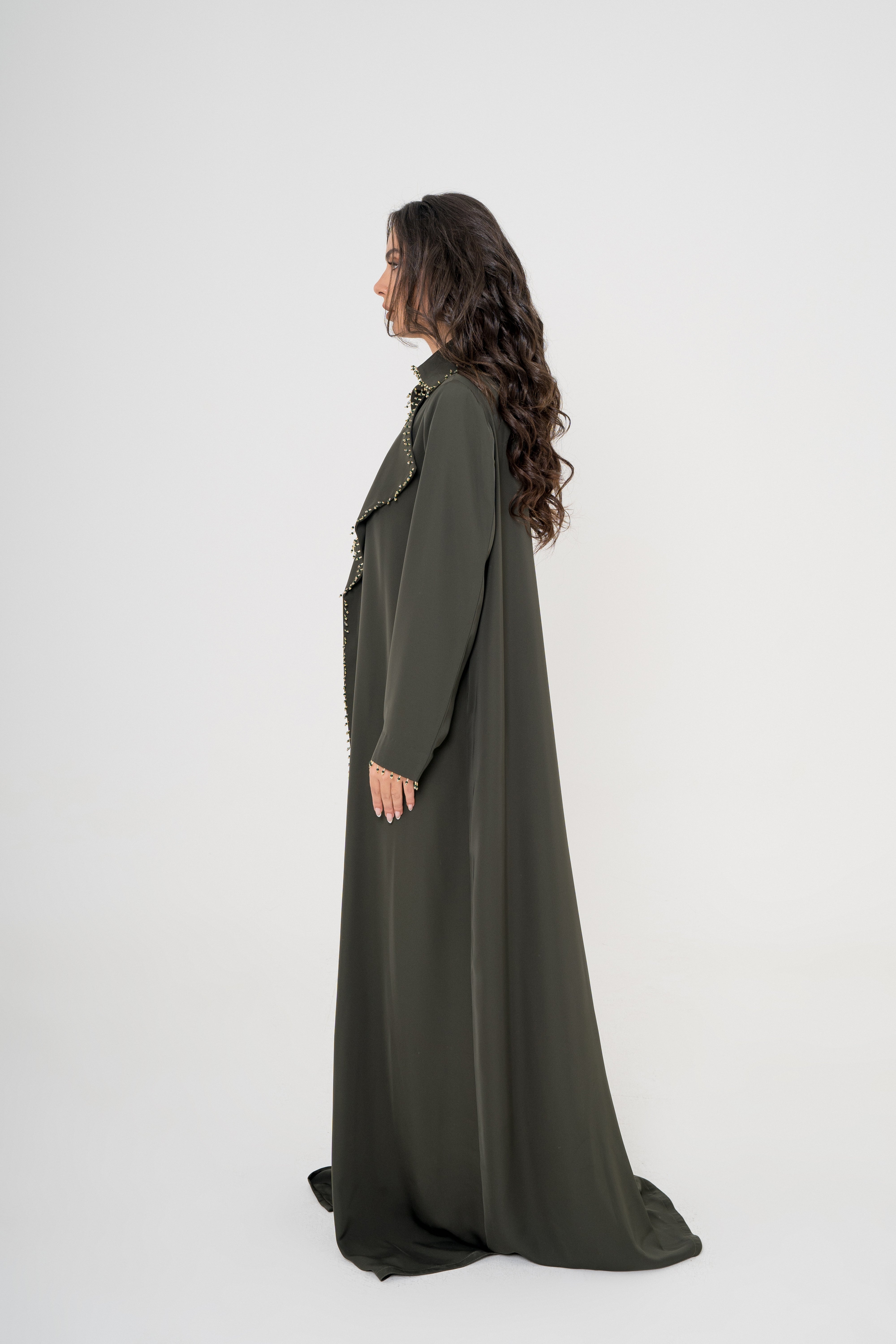 Coat-Style Tassel Abaya