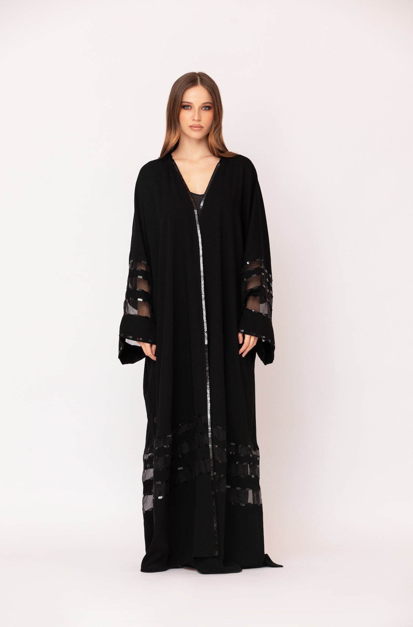 Sequins Organza Abaya