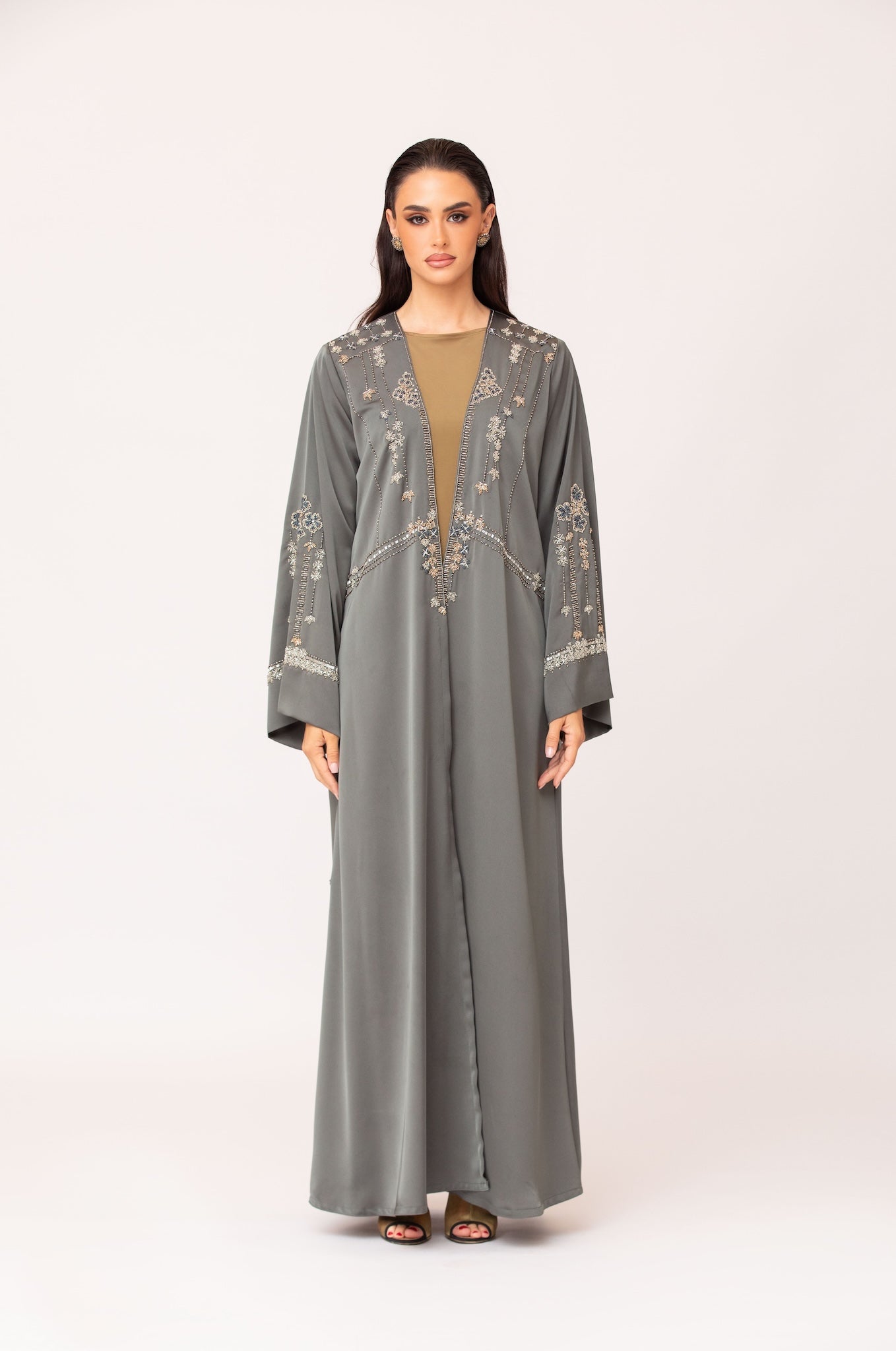 Silk Embroidered Abaya