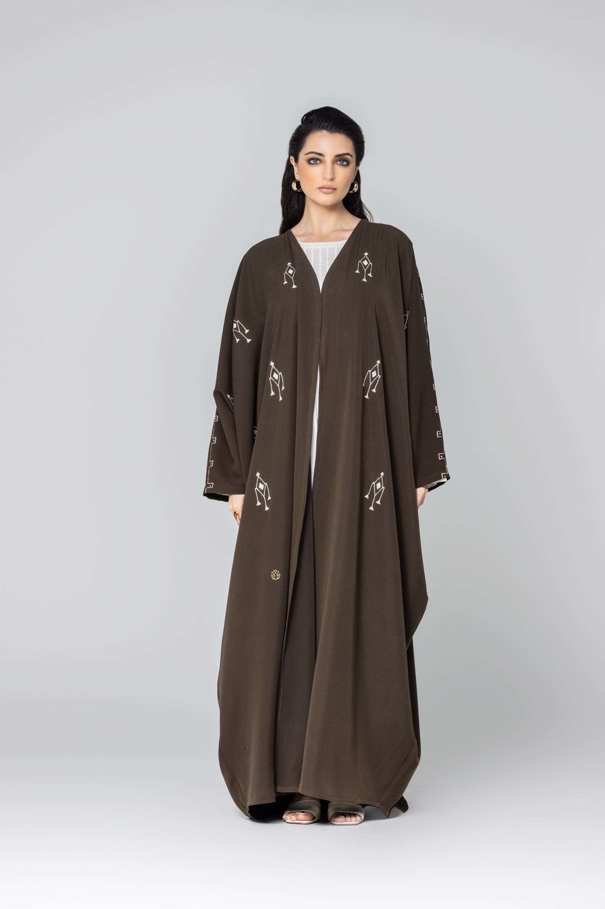 Zari Embellished Details Abaya image 0
