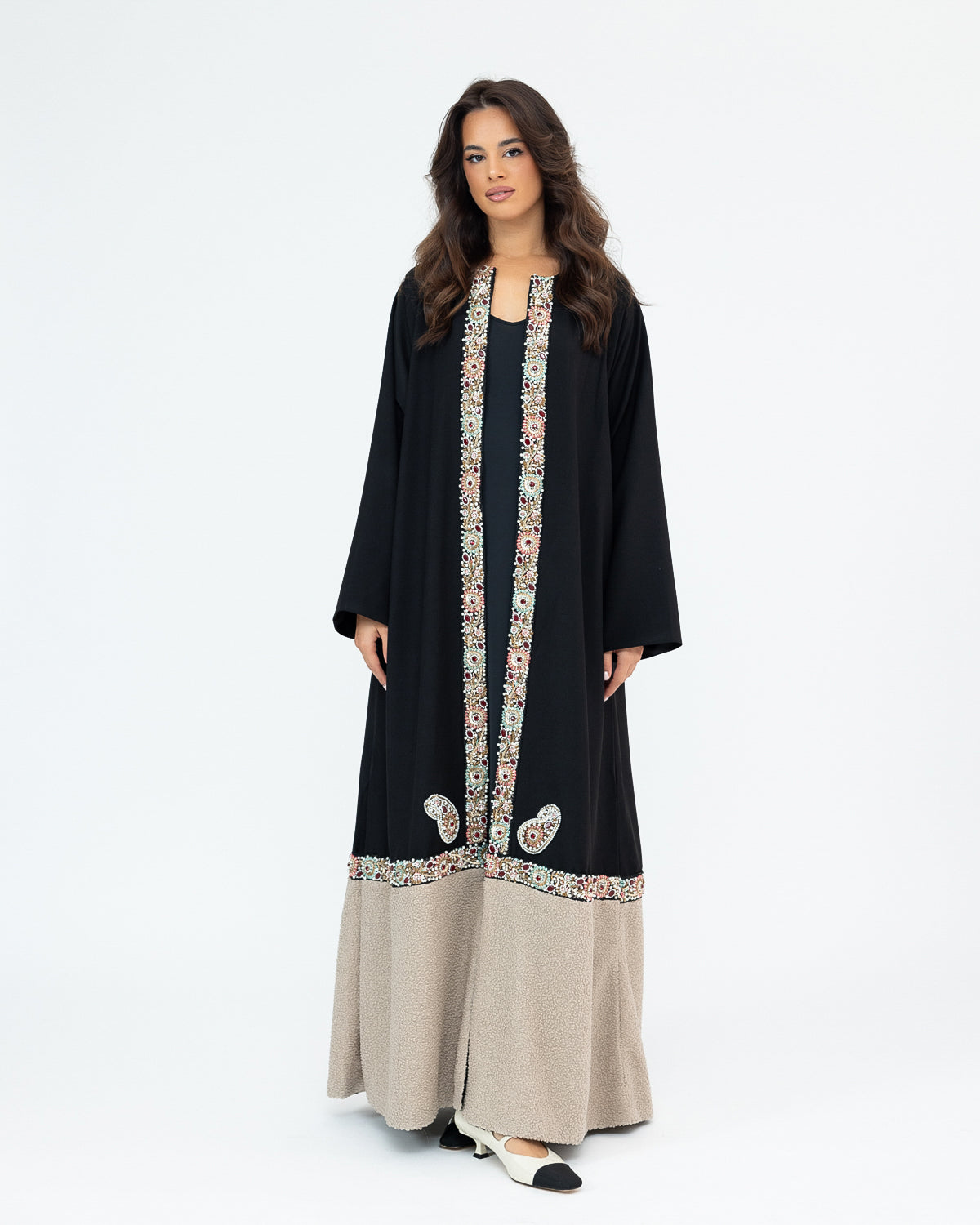Crepe & Fur Abaya