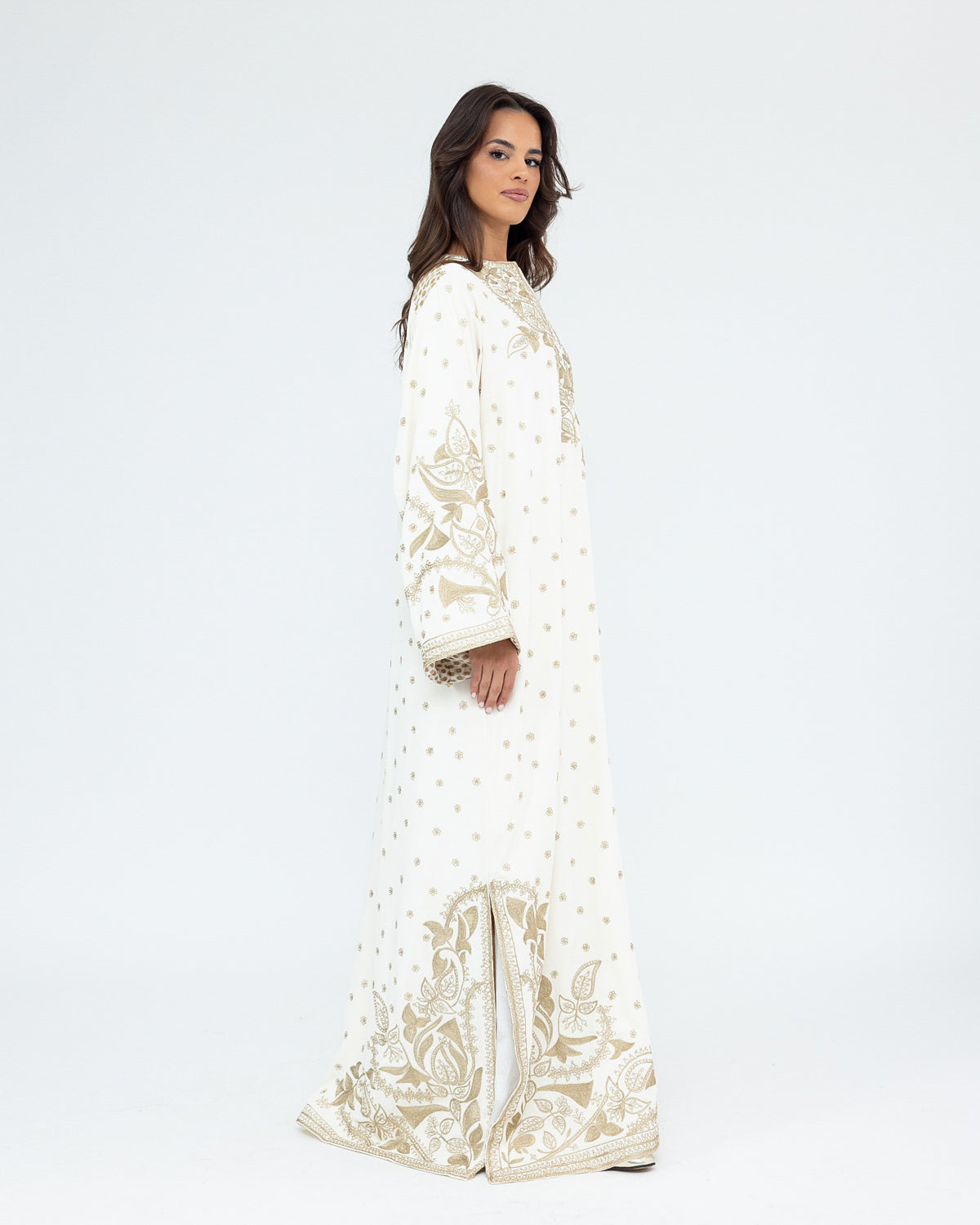 Embroidered Silk Kaftan