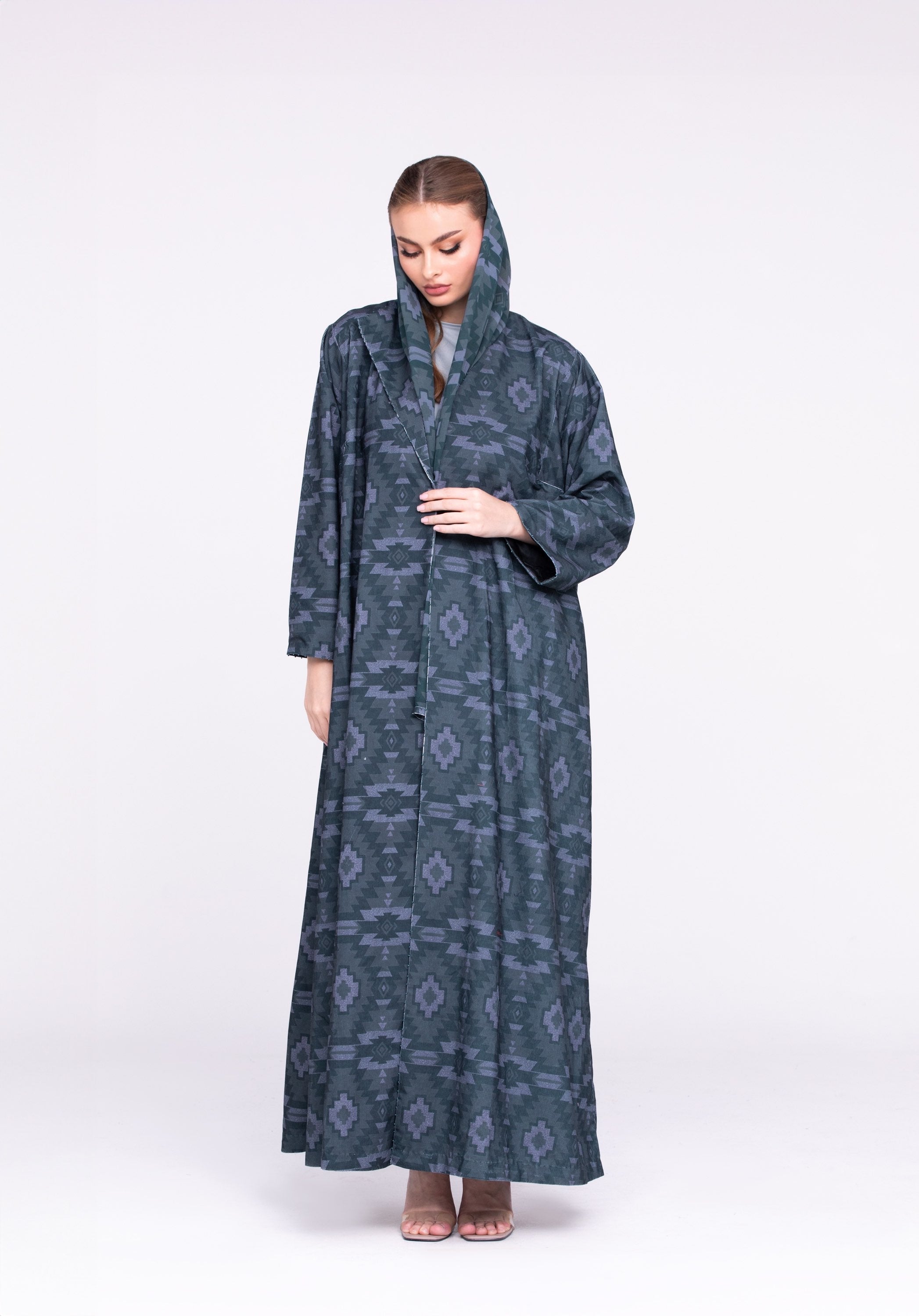Printed Corduroy Abaya image 0