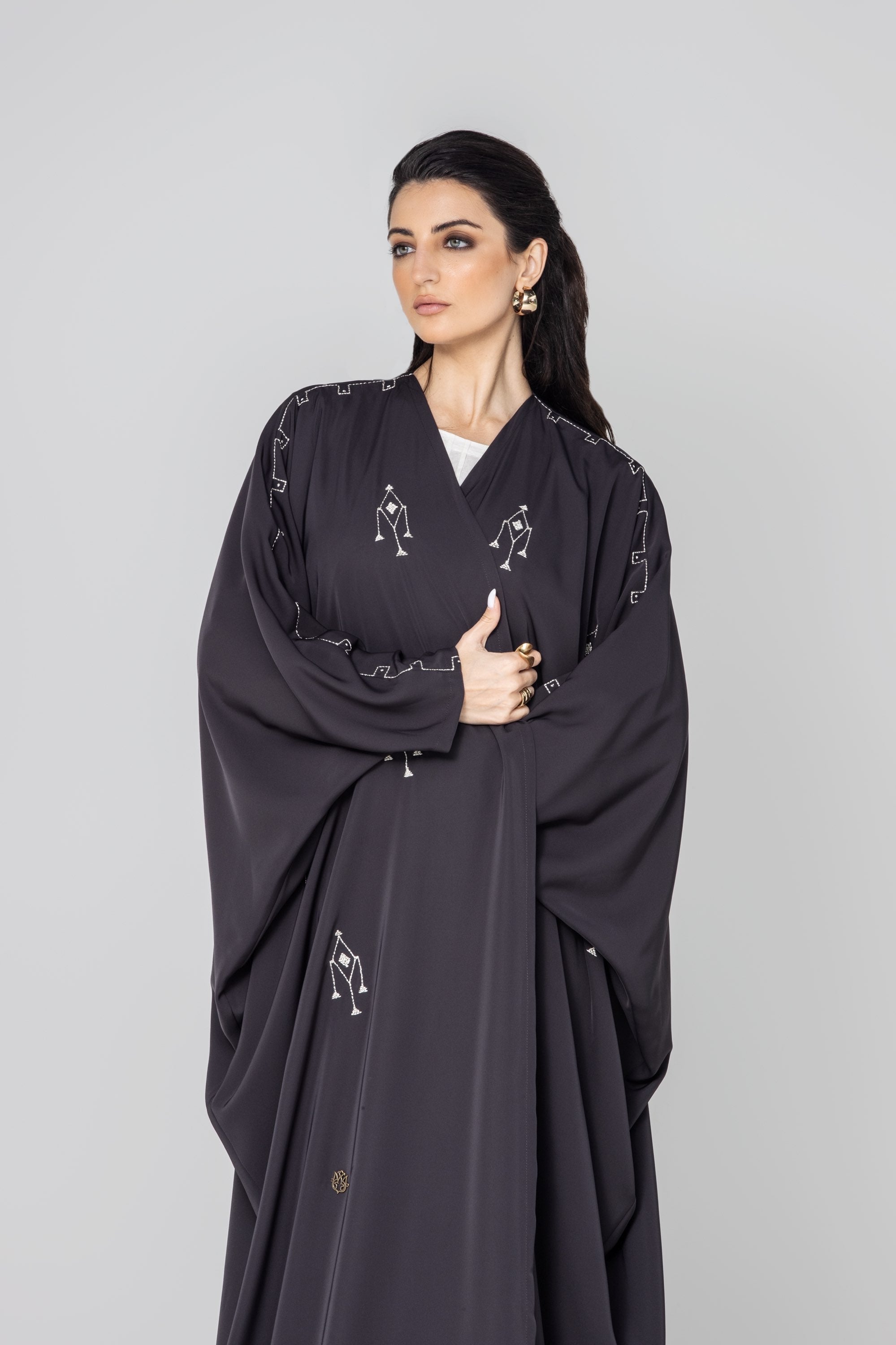 Zari Embellished Details Abaya image 1