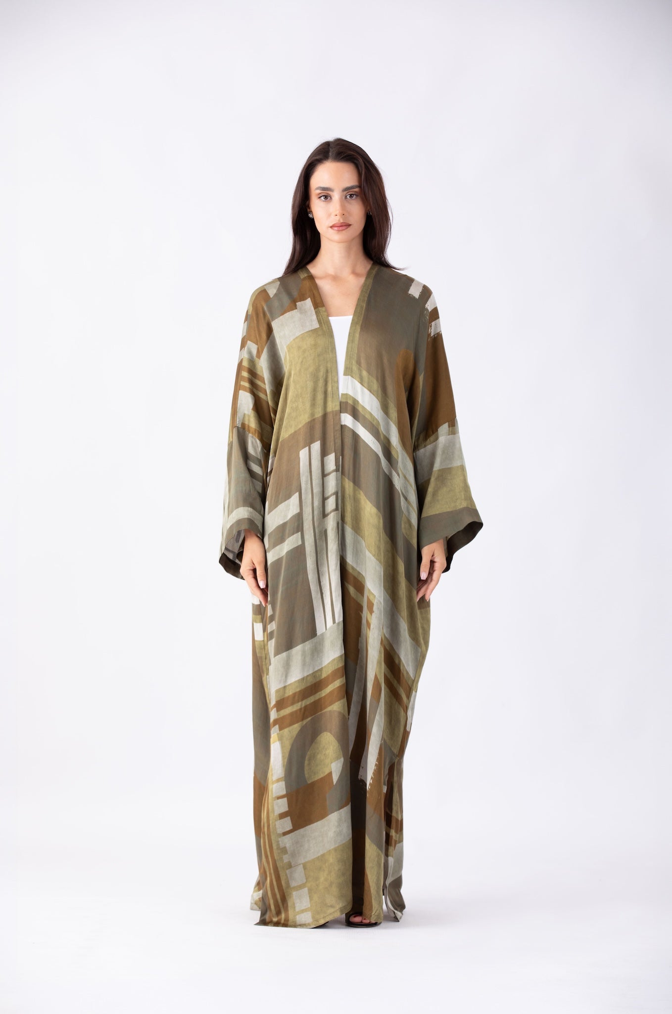 Printed Abaya with Matching Sheila