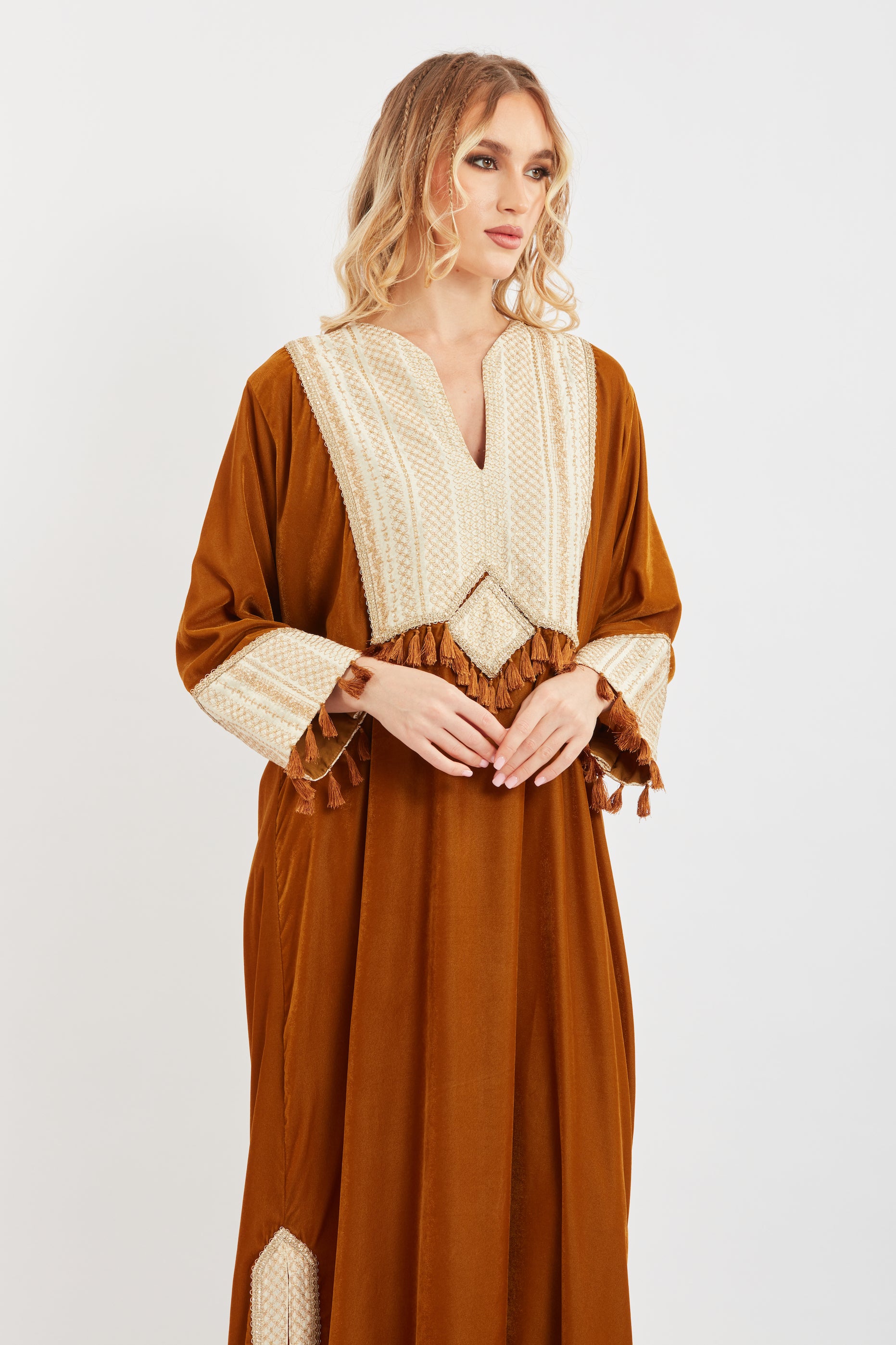 Tassel Velvet Kaftan