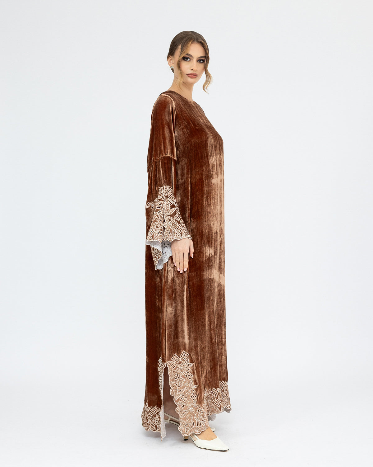 Cutwork Velvet Kaftan