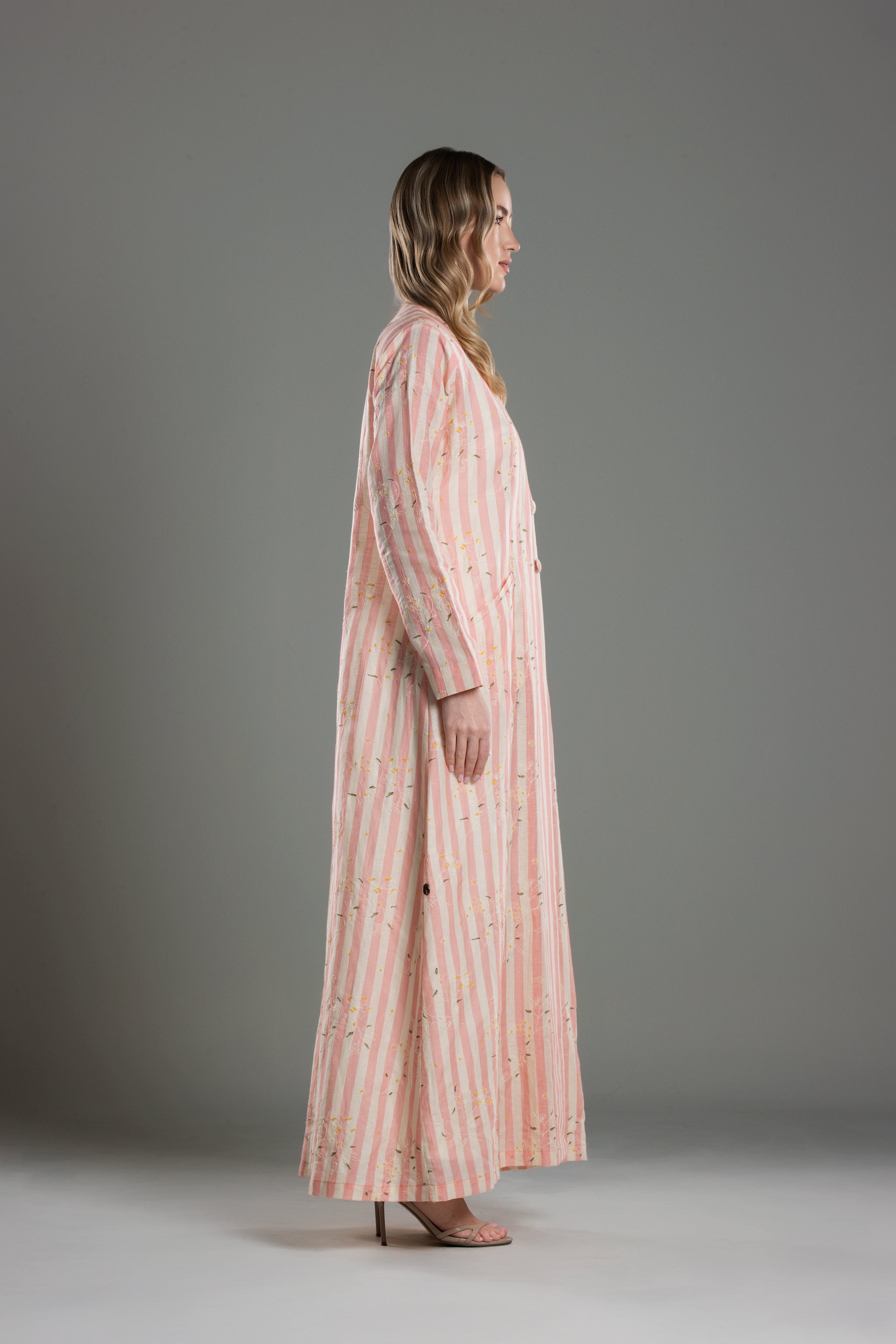 Overlap Blazer Linen Abaya