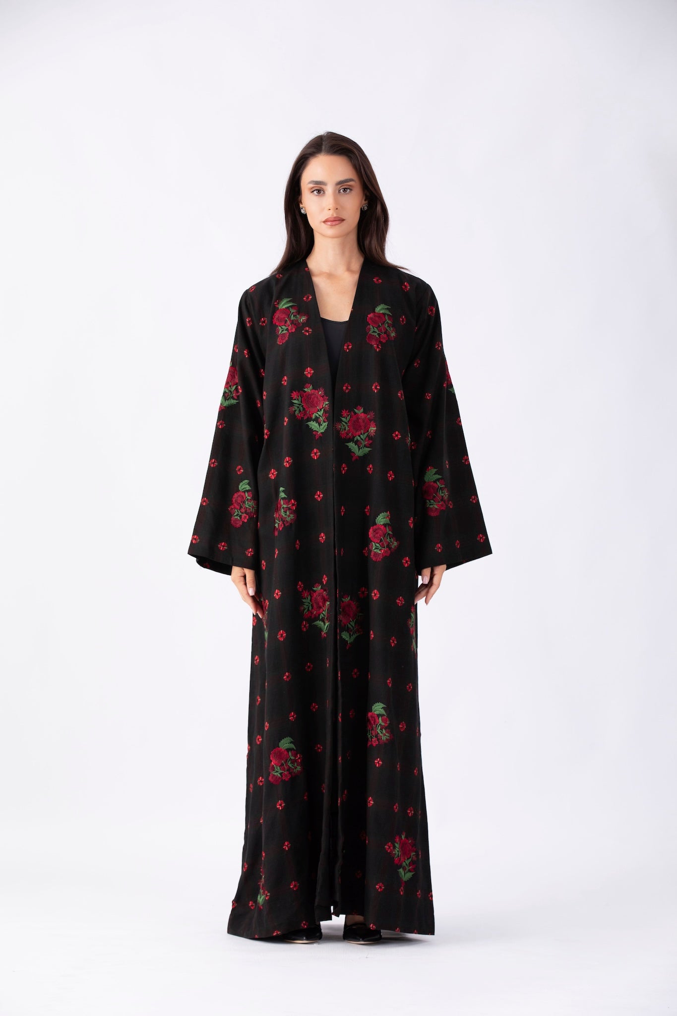 Check Printed Abaya