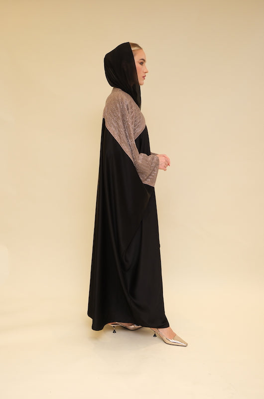 Two-tone Silk Abaya