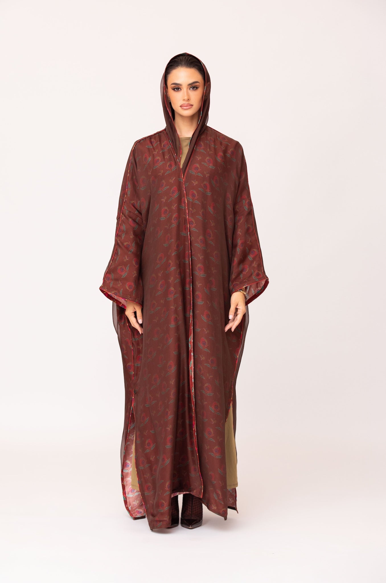 Abaya with Printed Lining