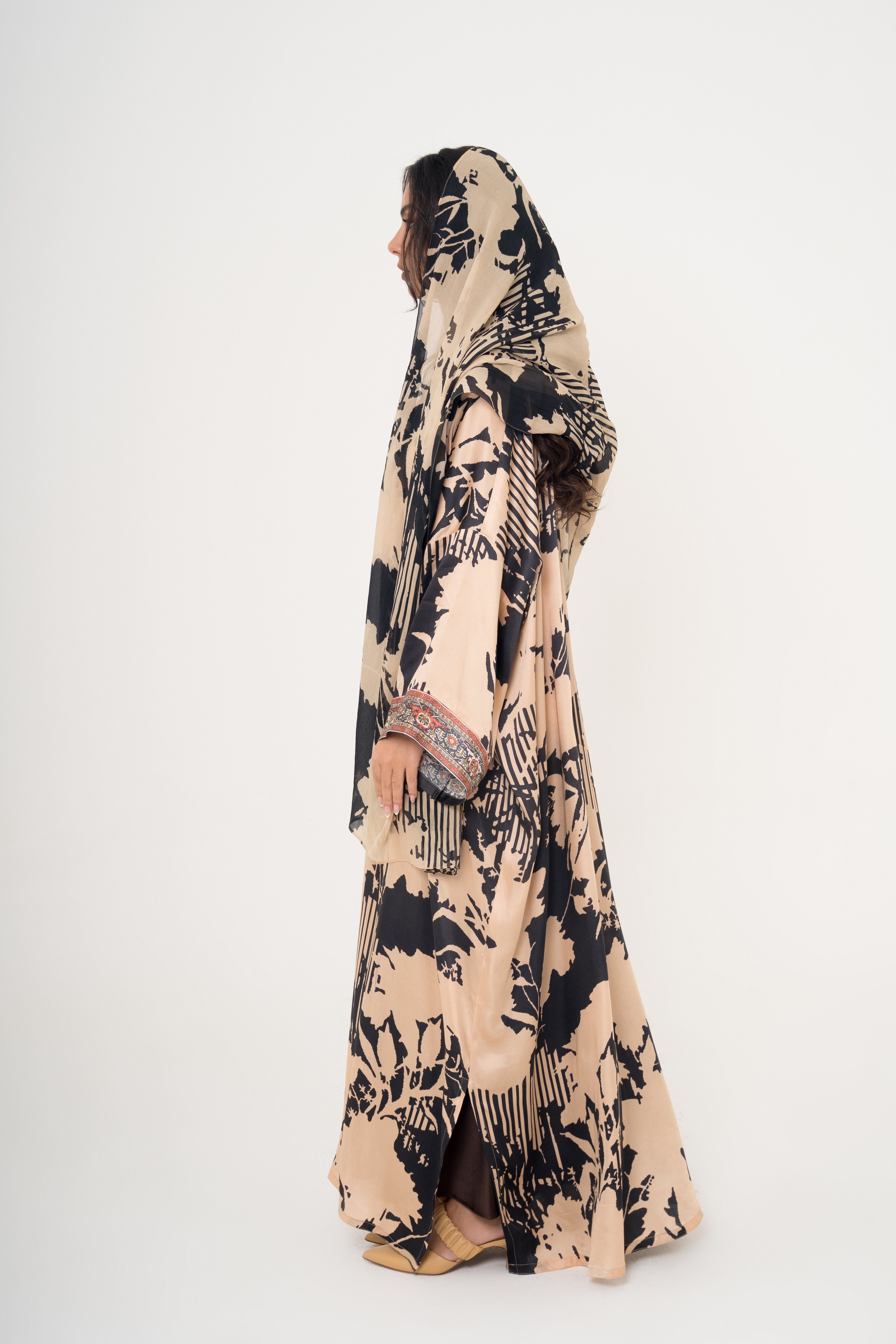 Abstract Botanical Print Abaya