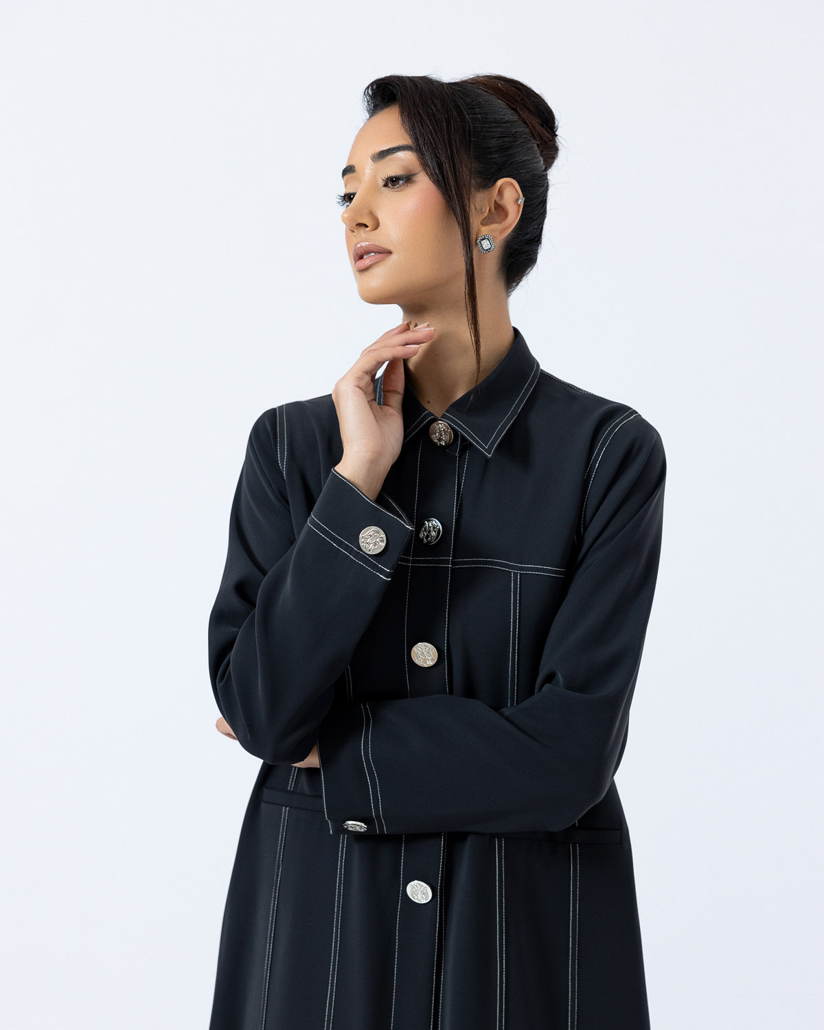 The Topstitched Abaya