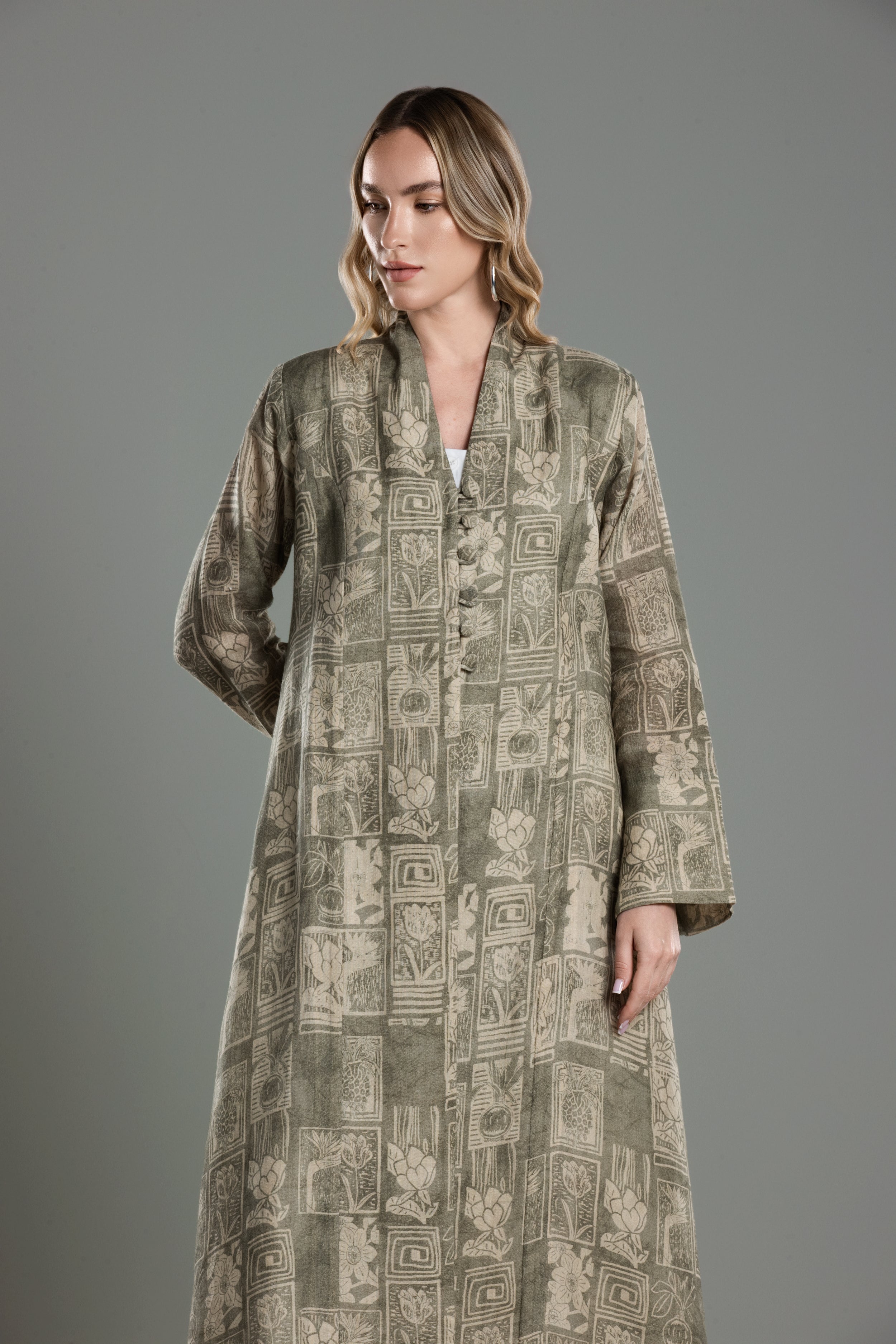 Printed Abaya