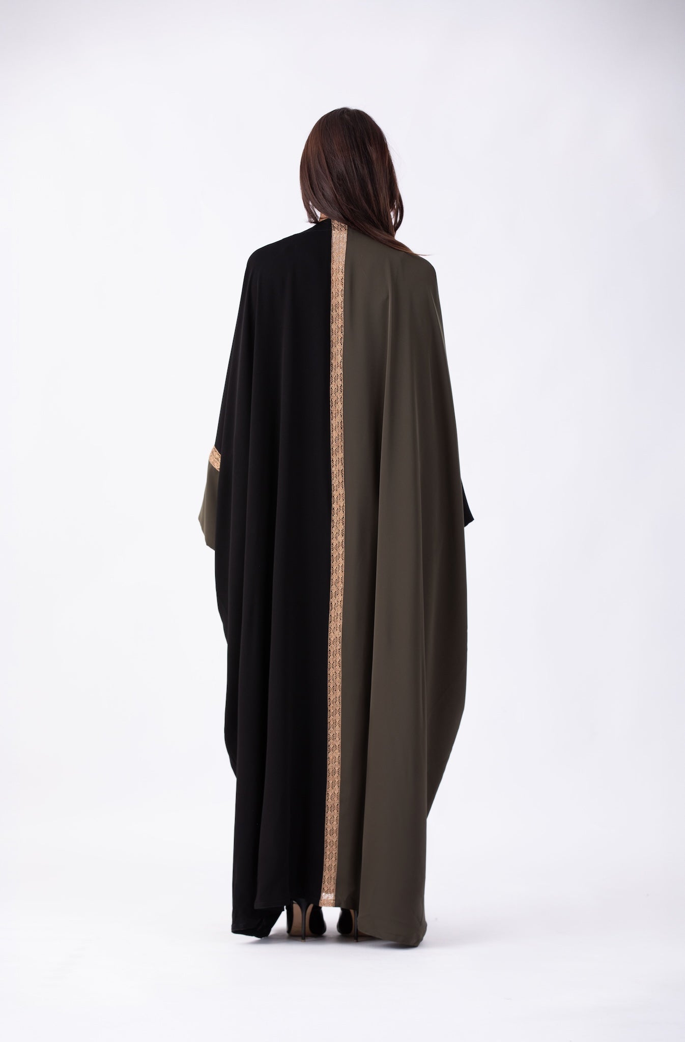 Gold lace Abaya