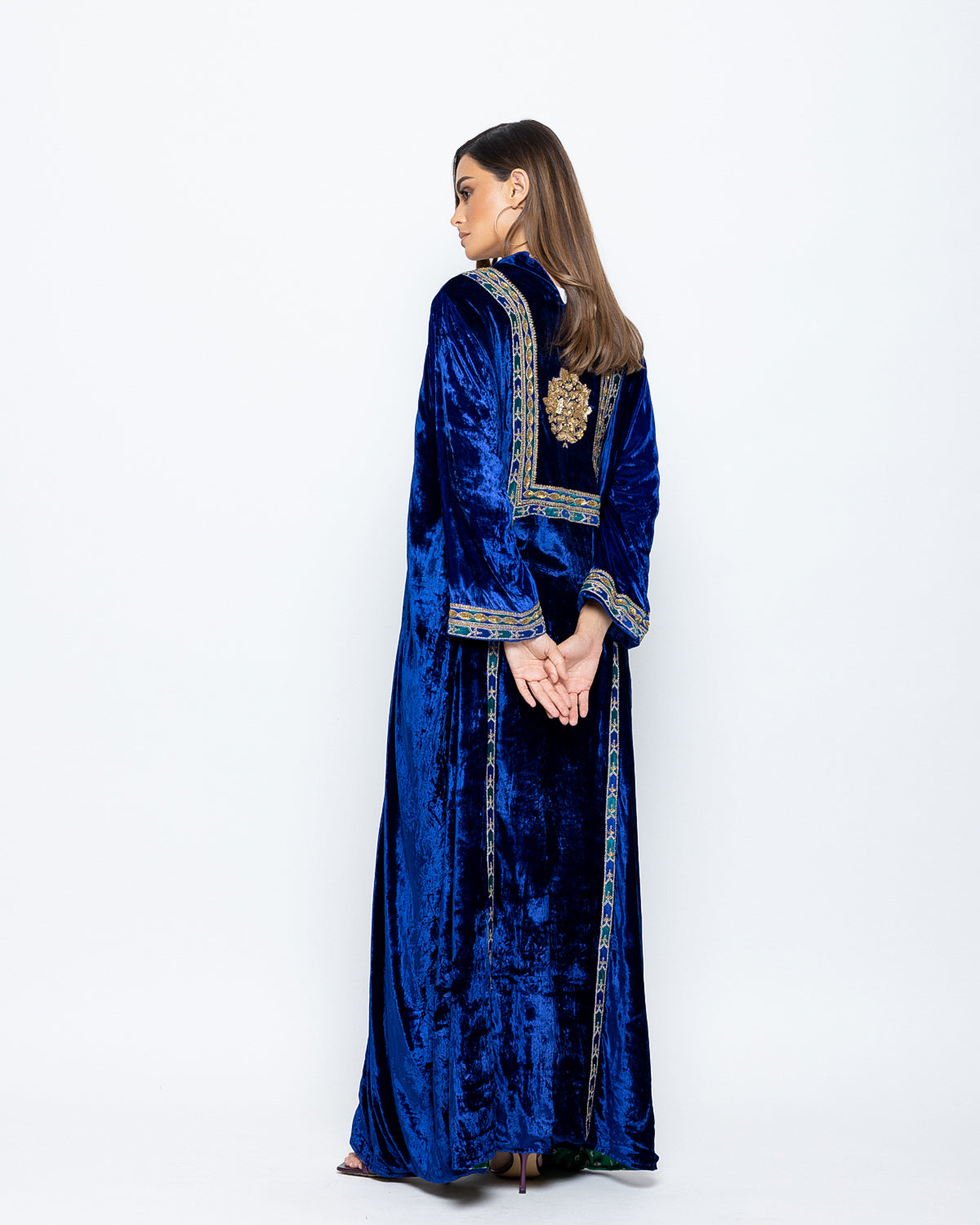 Velvet Embroidered Kaftan image 1