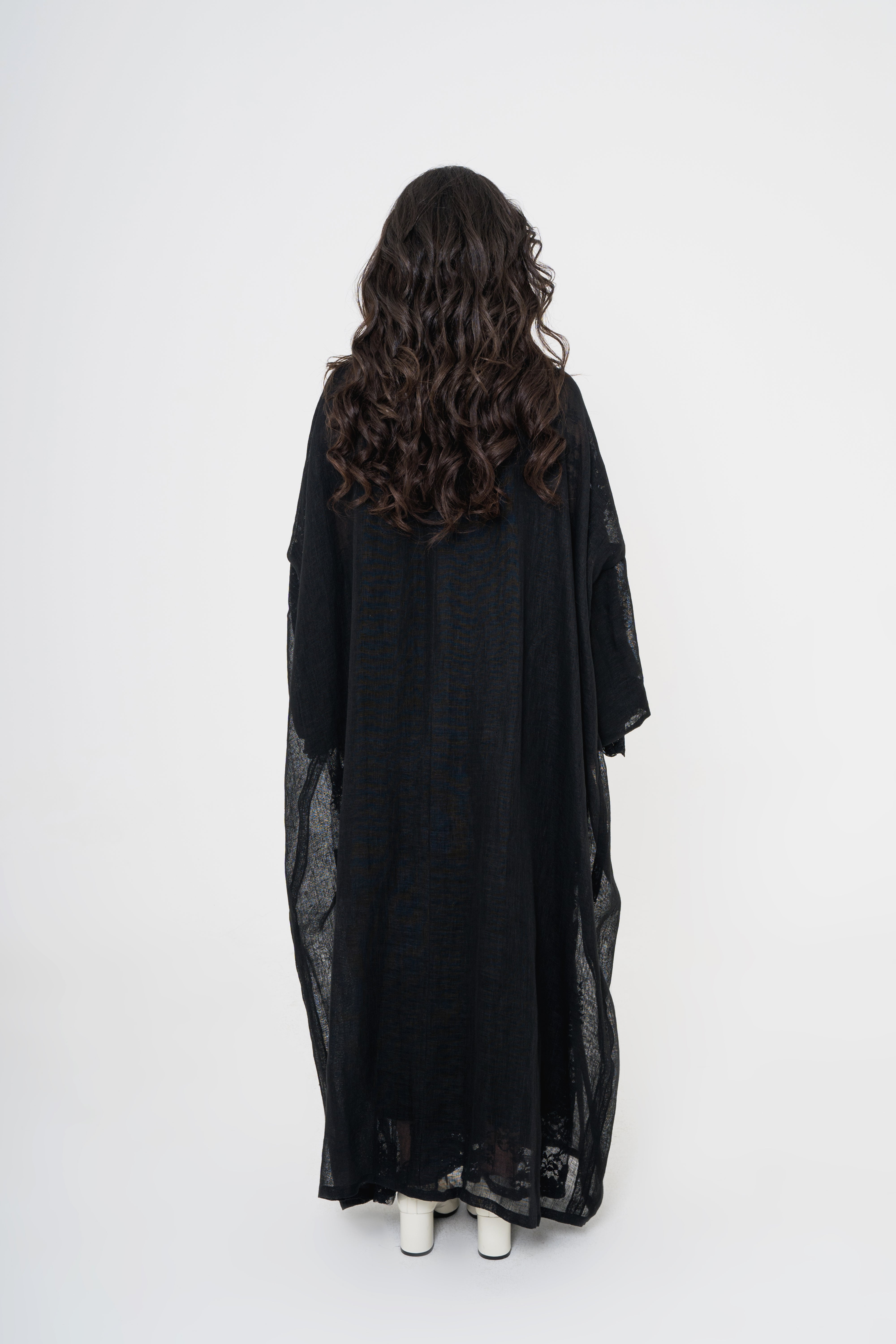 Linen Abaya with Lace Lining