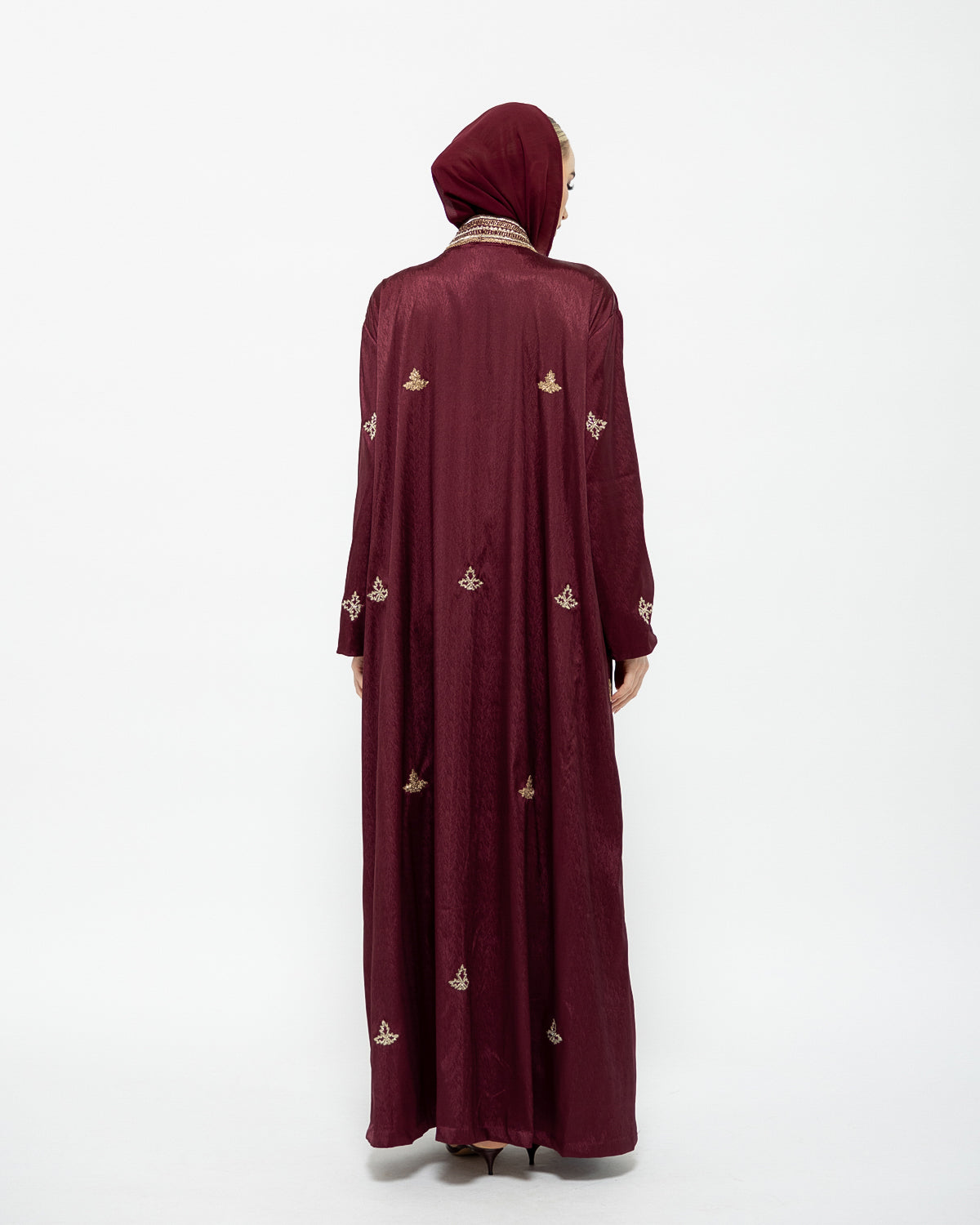 Chevron Self Design Abaya image 2