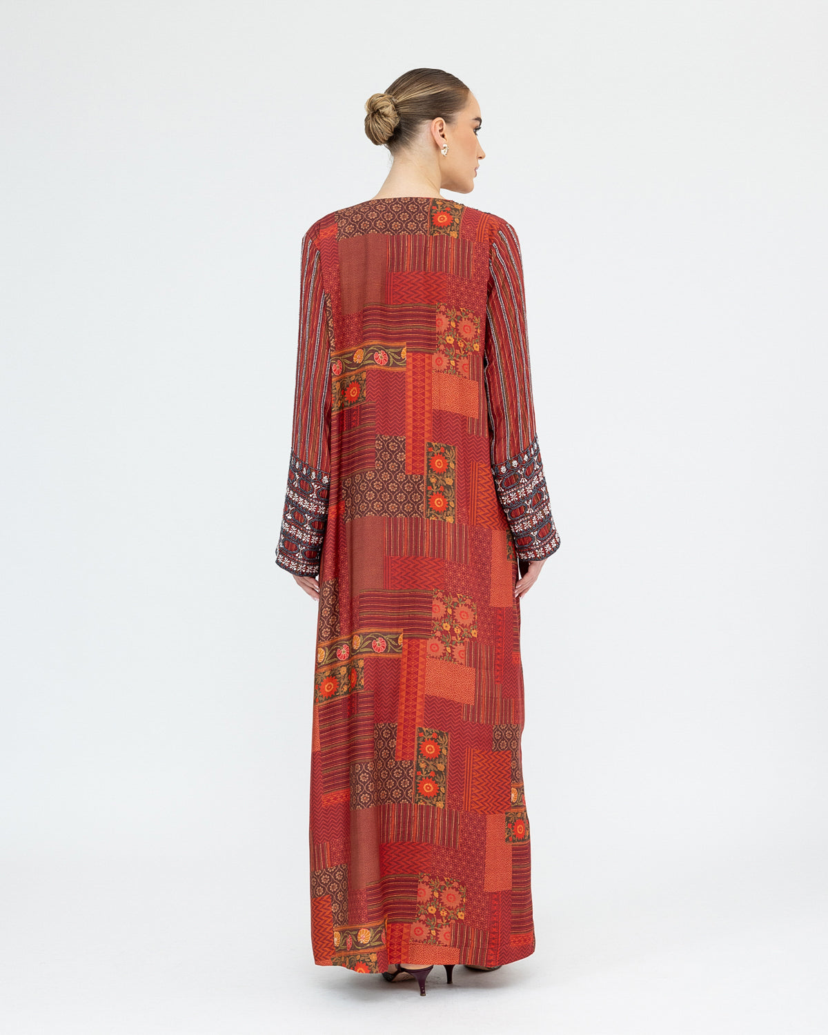 Printed Embroidered Kaftan
