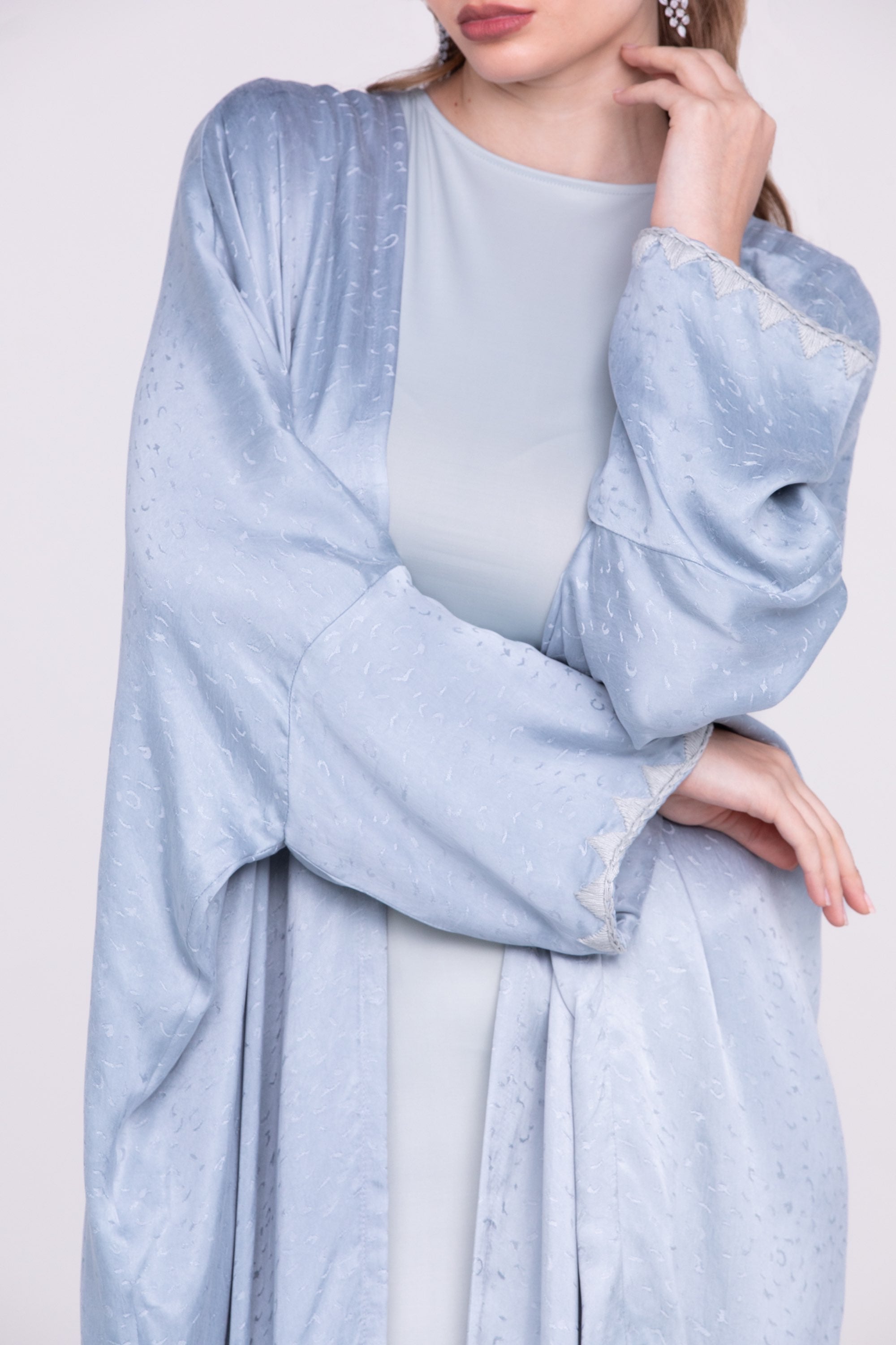 Printed Silk Abaya image 3