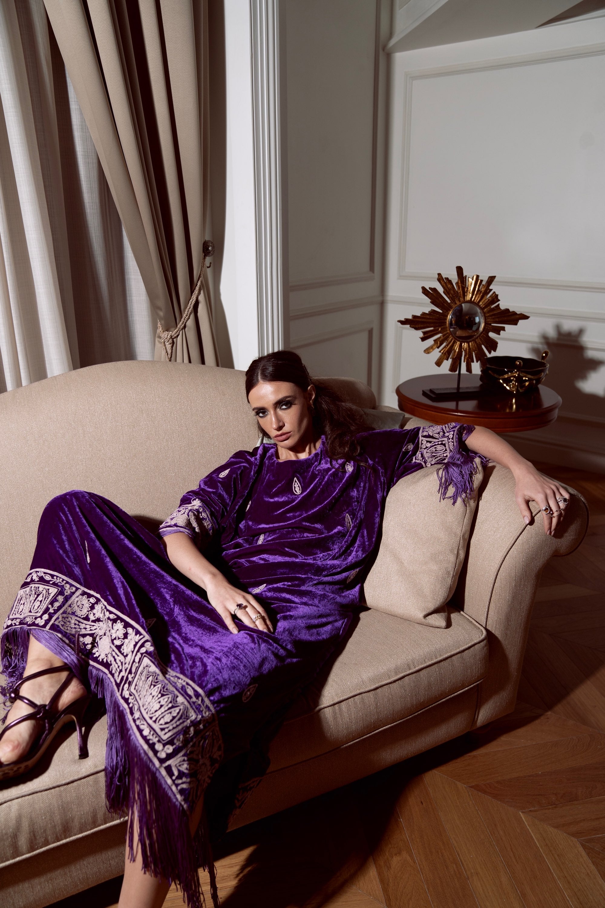 Embroidered Tassel Kaftan image 1