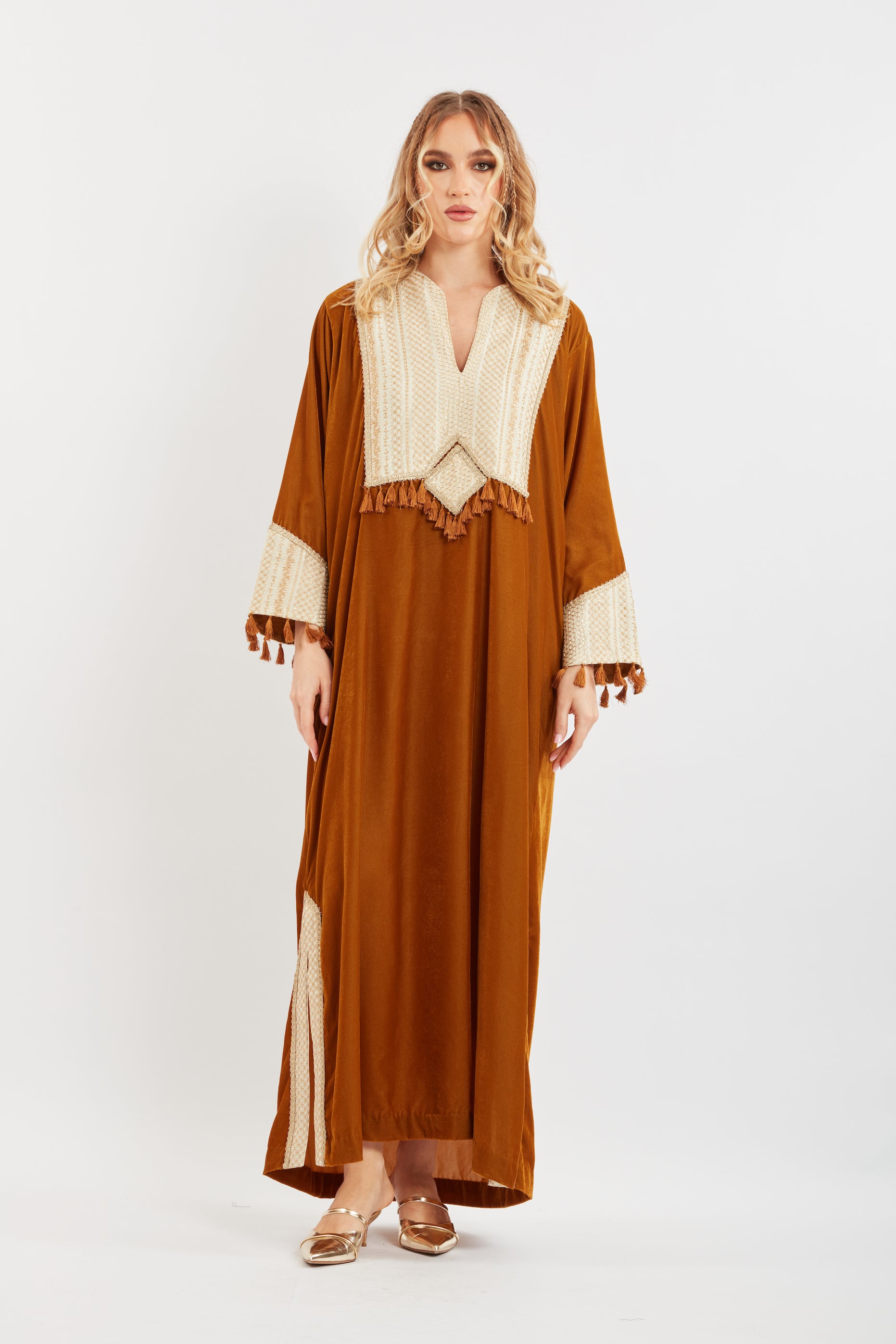 Tassel Velvet Kaftan