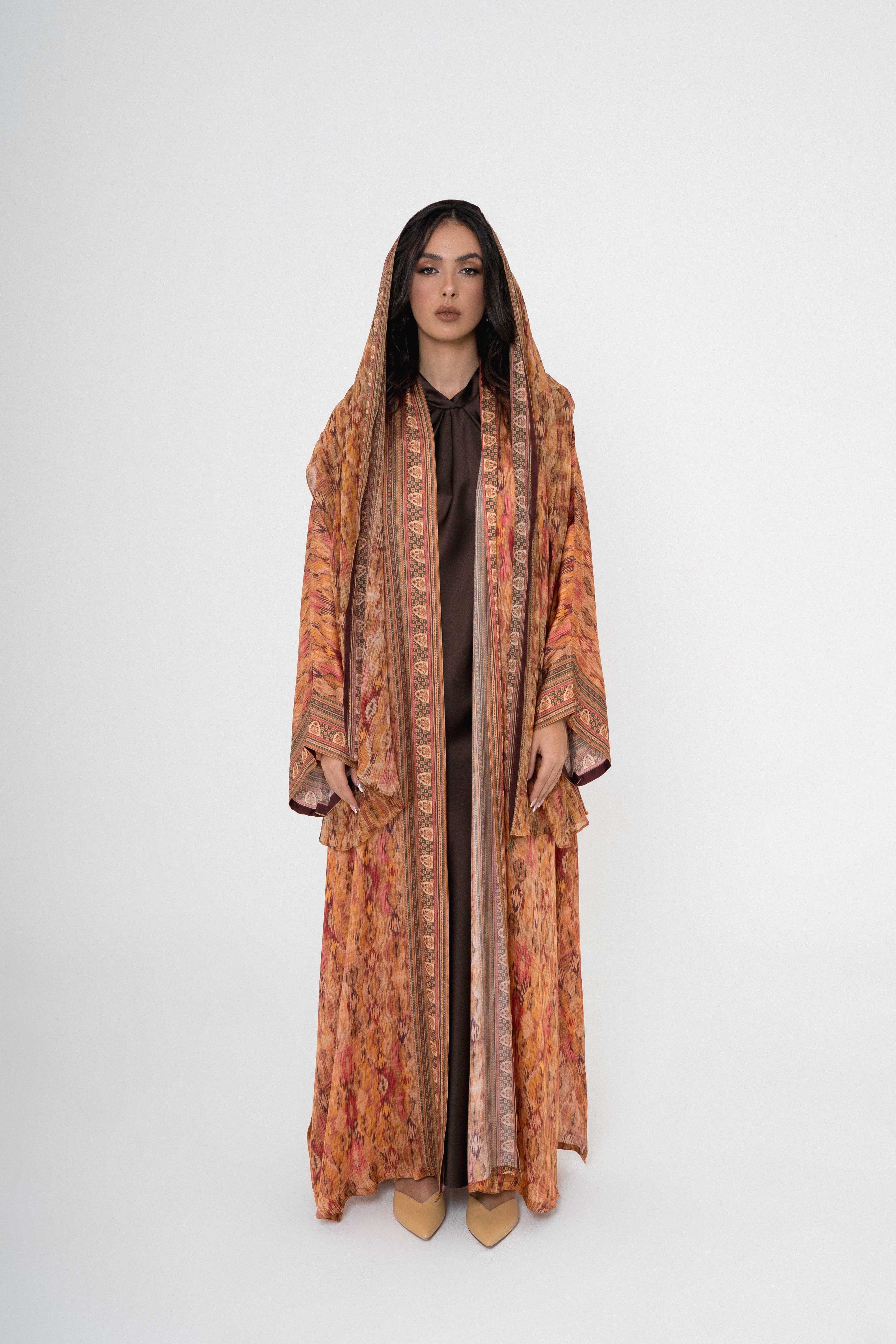 Ikat Printed Abaya