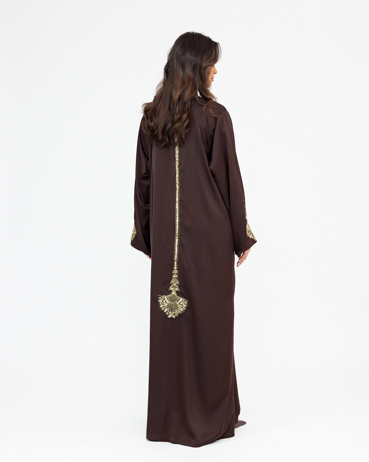 Embroidered Silk Abaya
