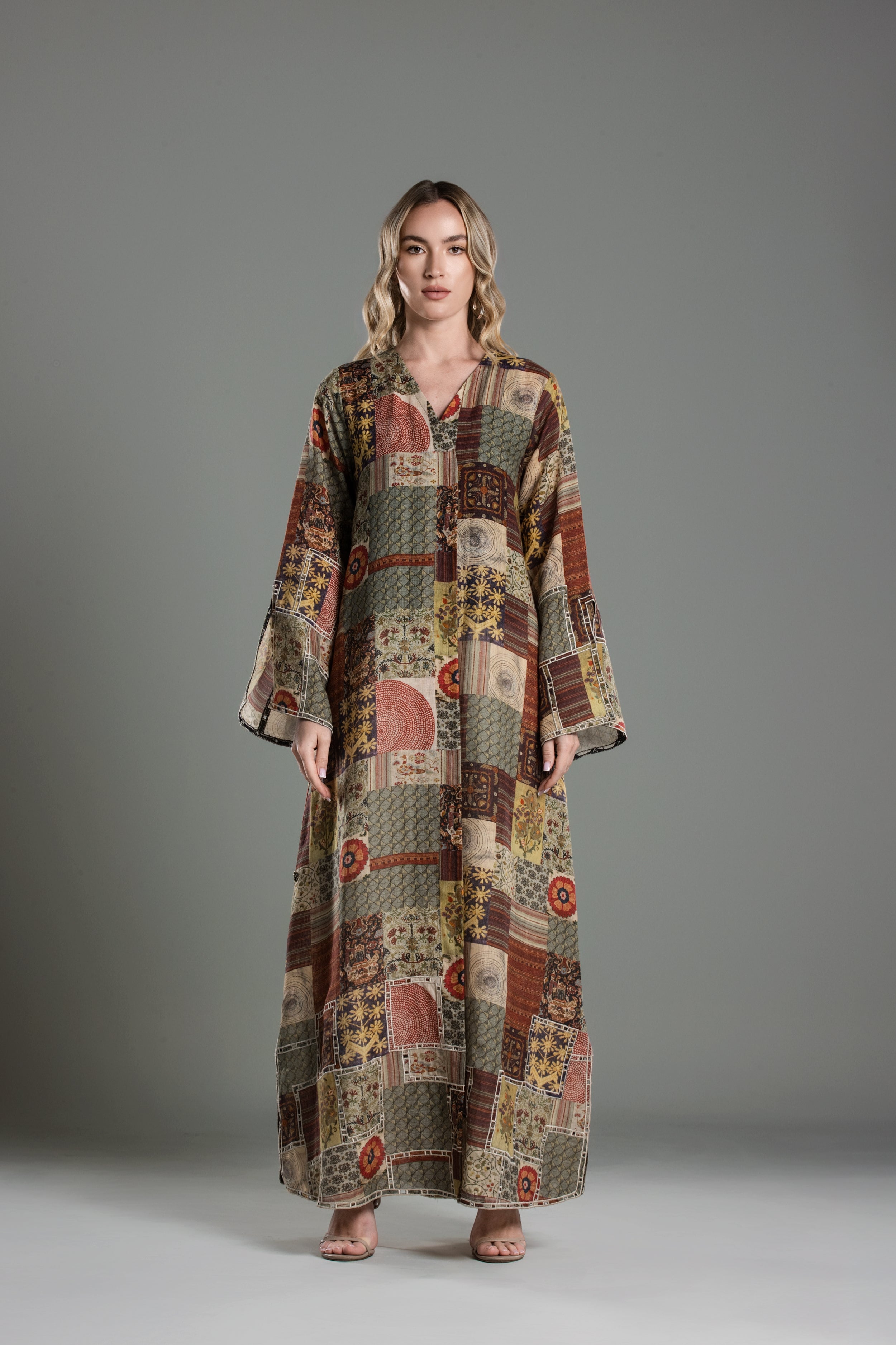 Patch Print Abaya