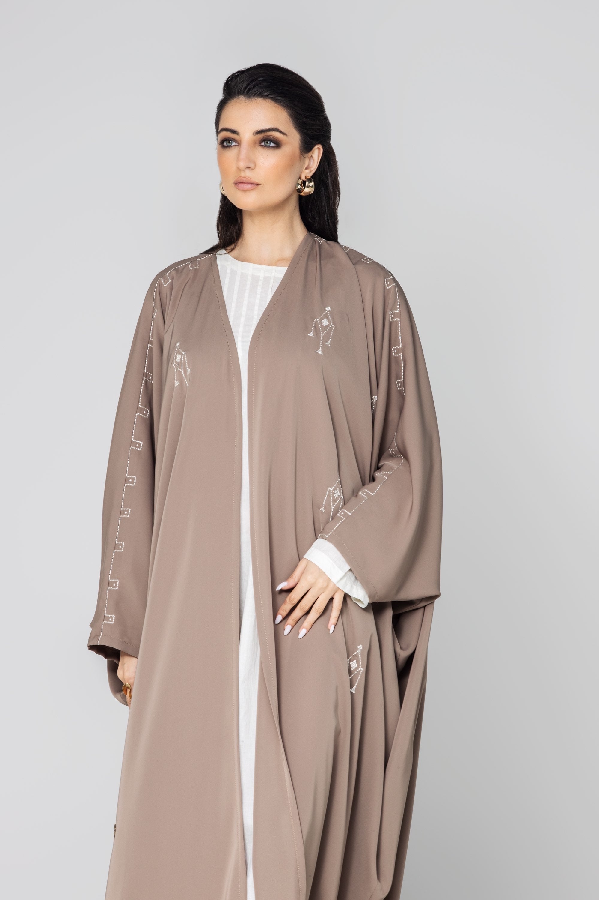 Zari Embellished Details Abaya image 1