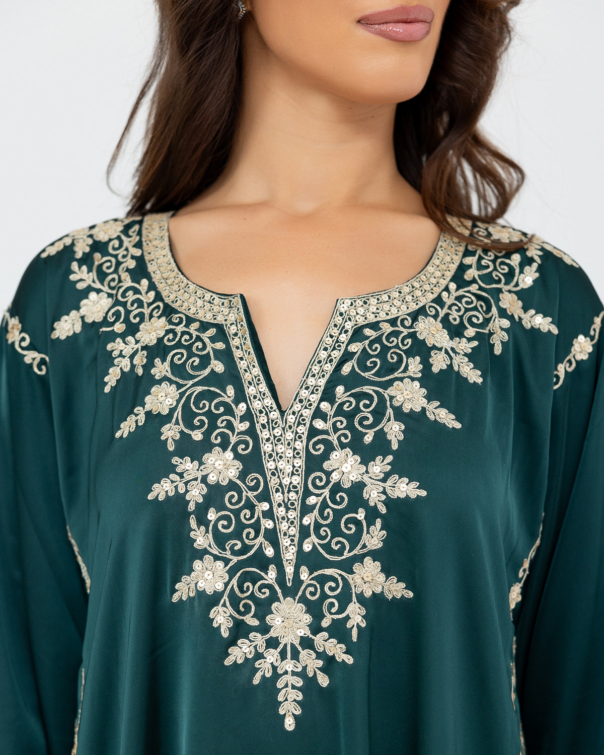 Silk Embroidered Kaftan