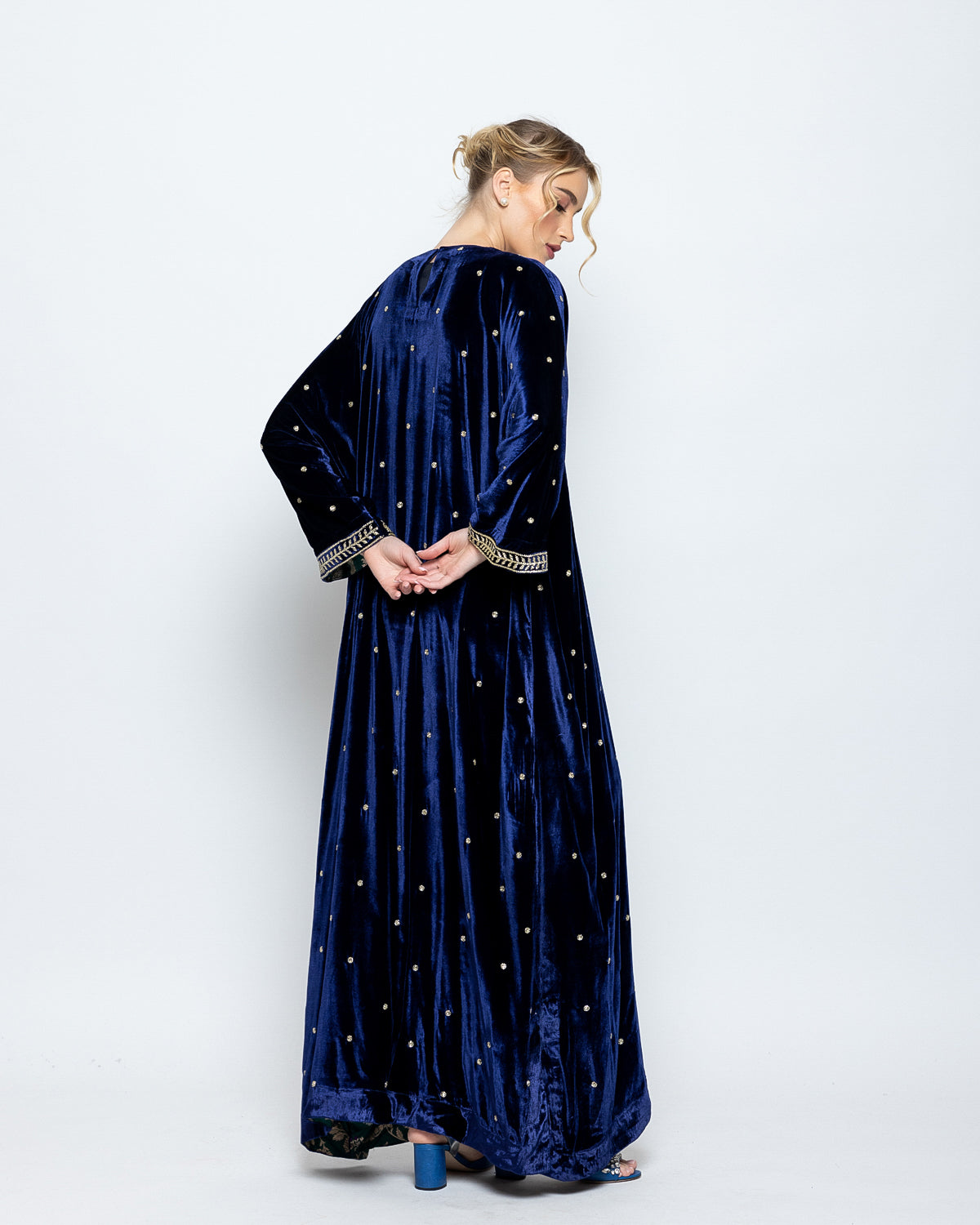 Velvet Embroidered Kaftan image 1