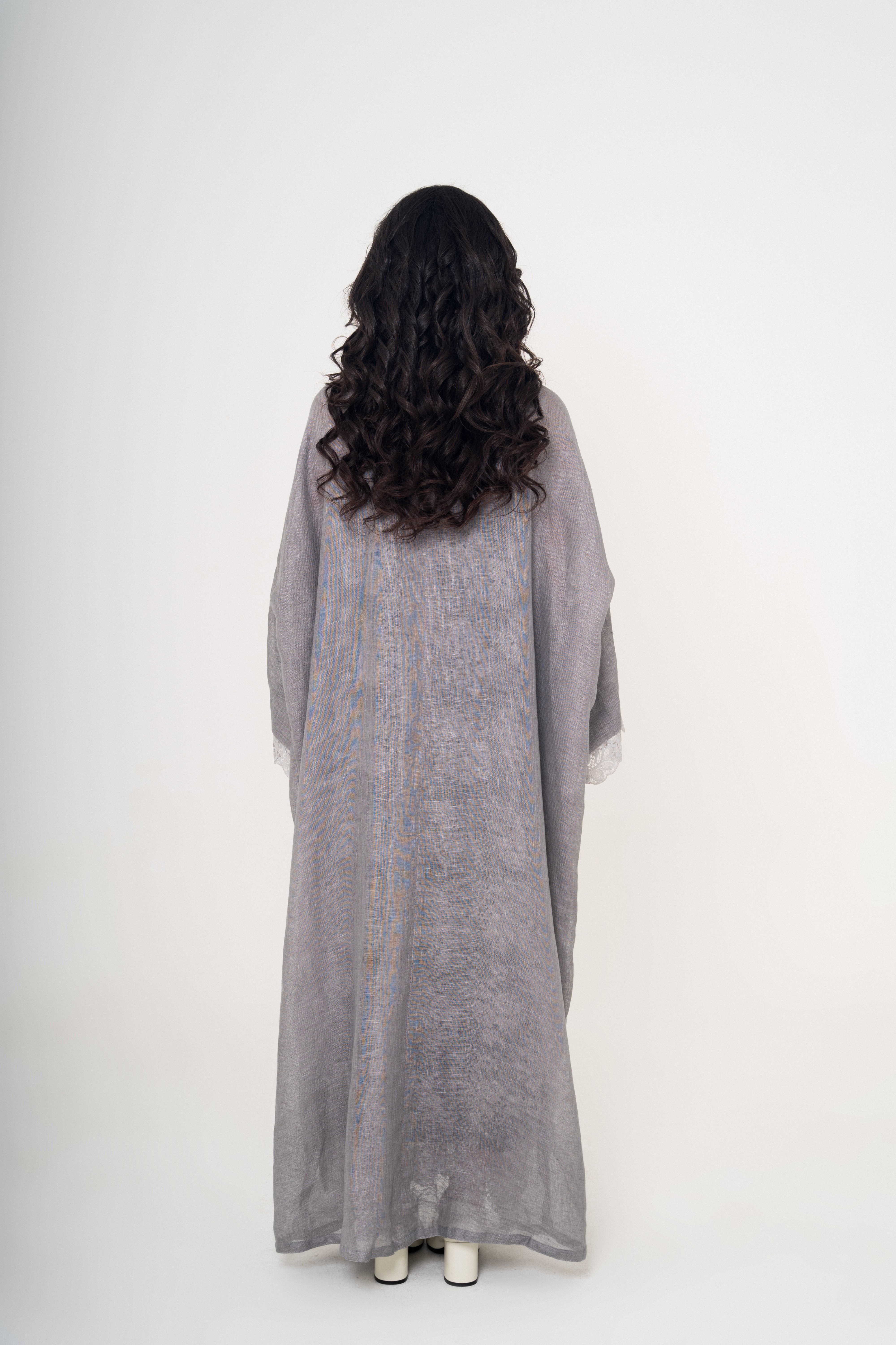 Linen Abaya with Lace Lining