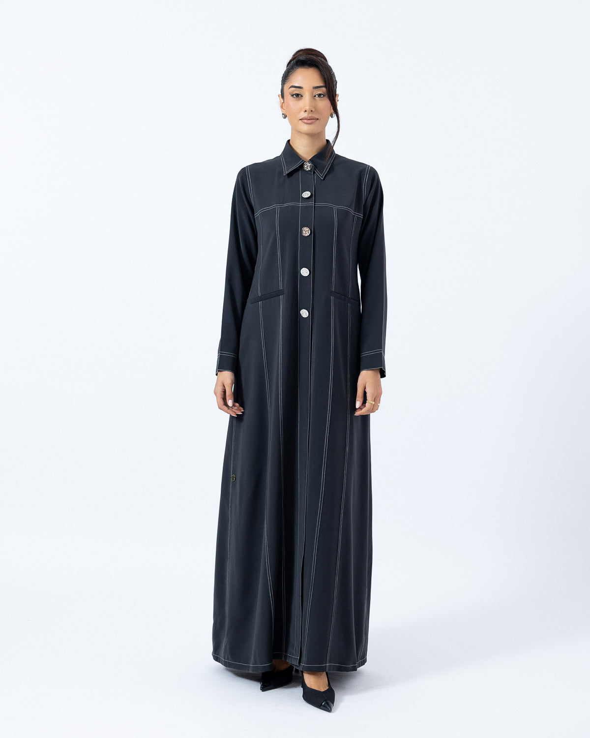 The Topstitched Abaya