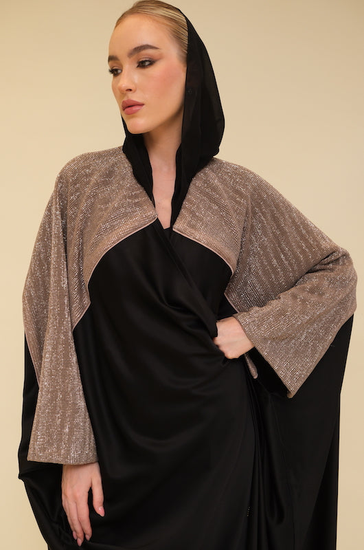 Two-tone Silk Abaya