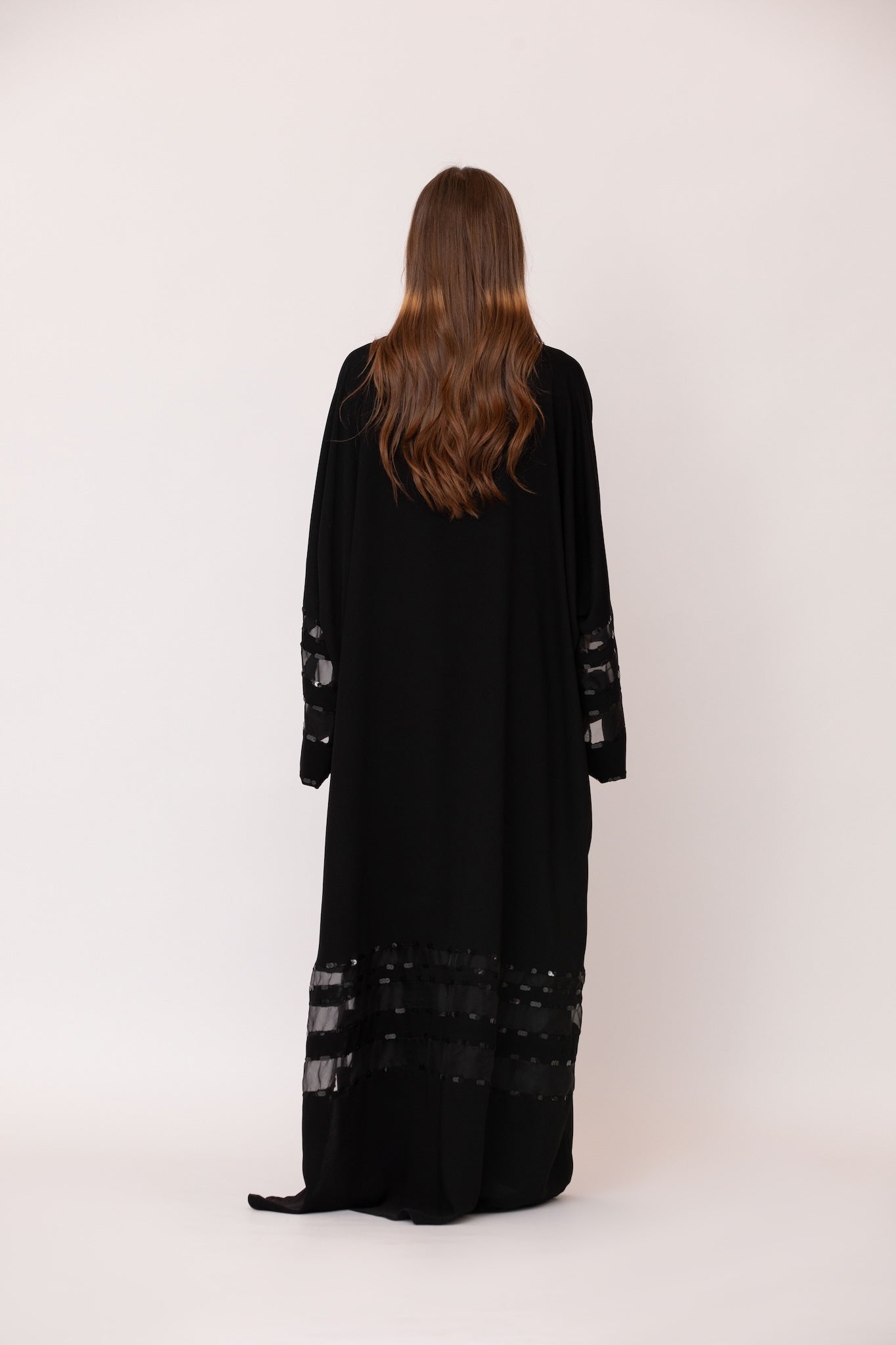 Sequins Organza Abaya