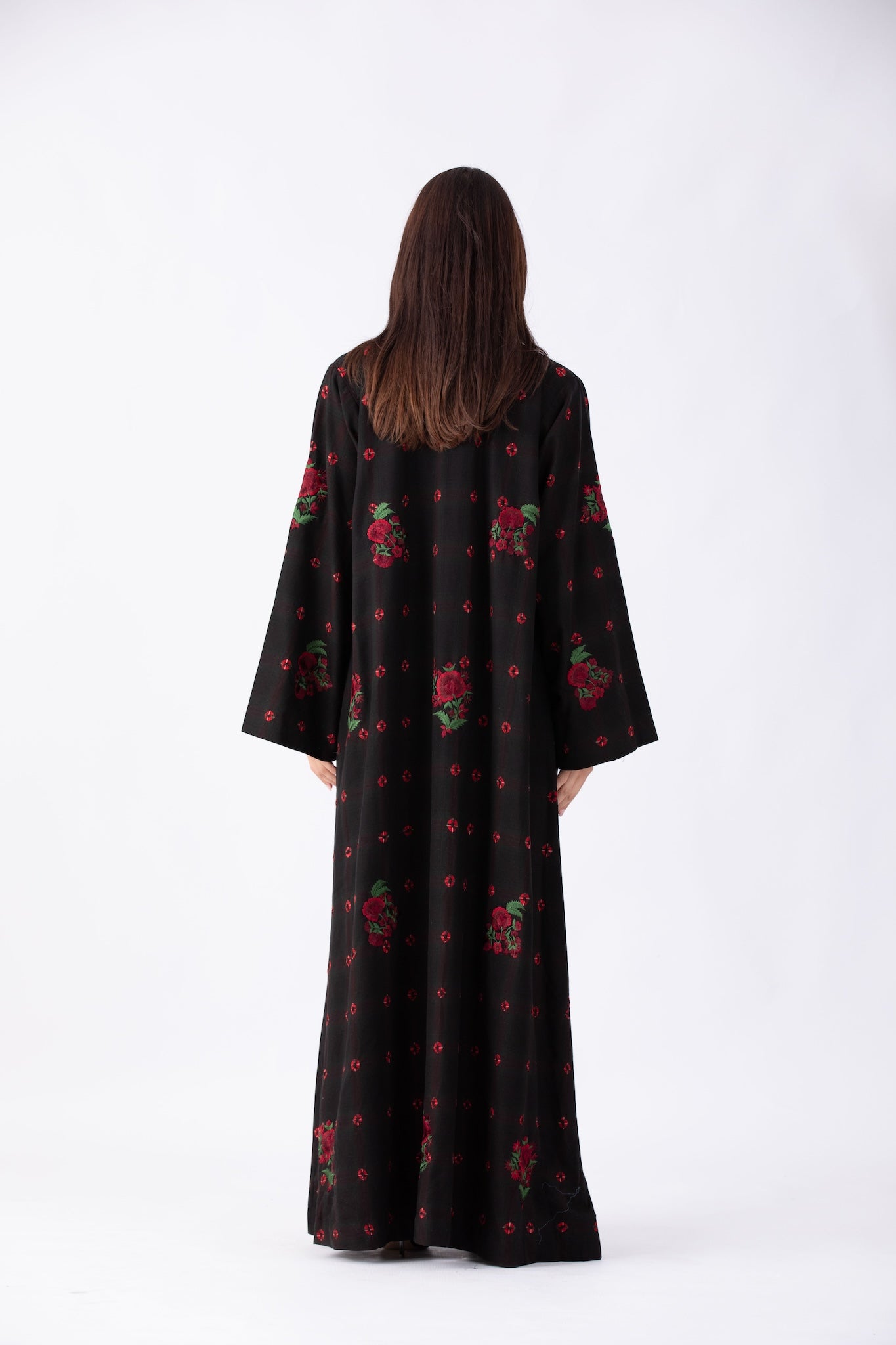 Check Printed Abaya