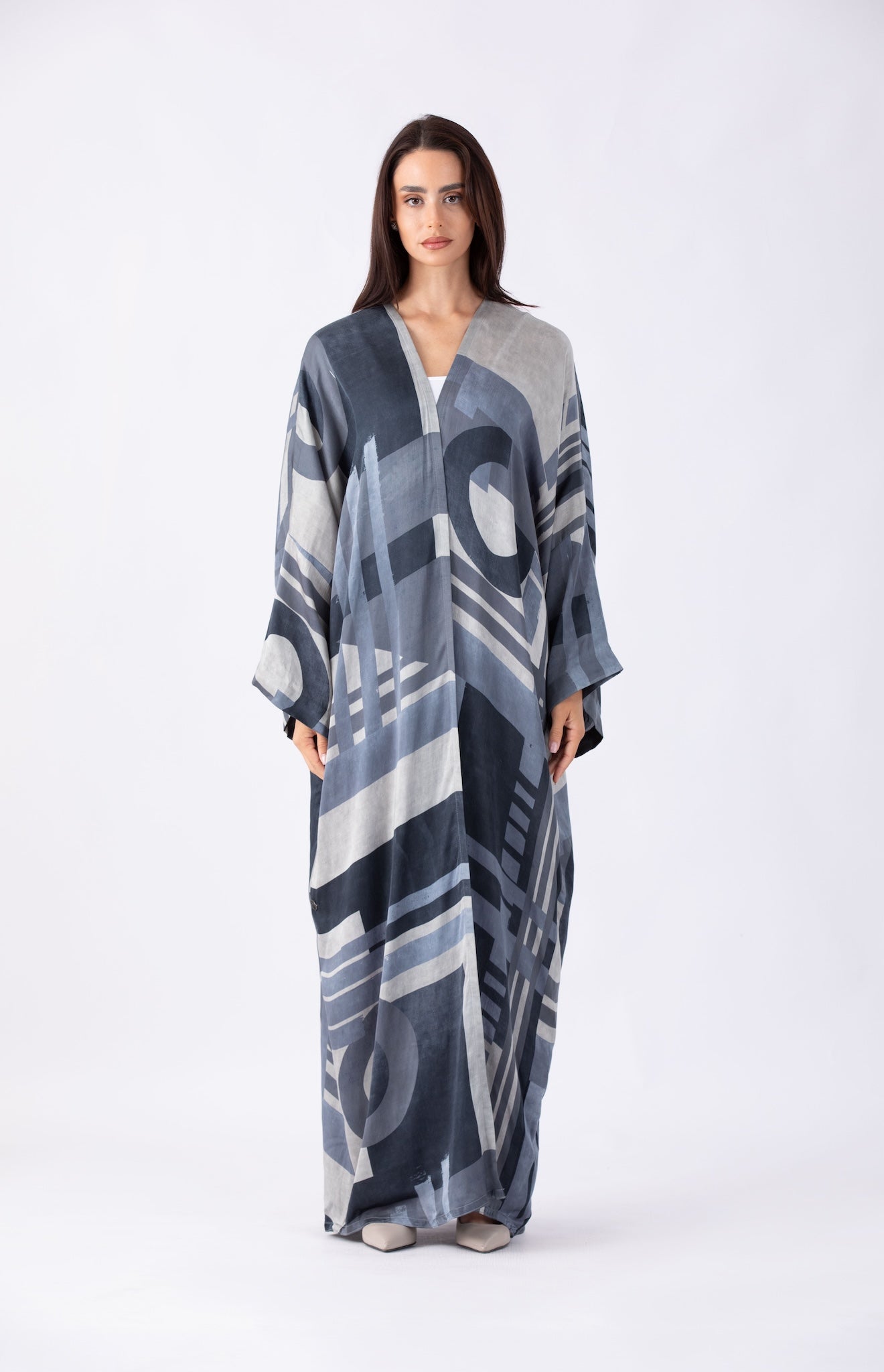 Printed Abaya with Matching Sheila