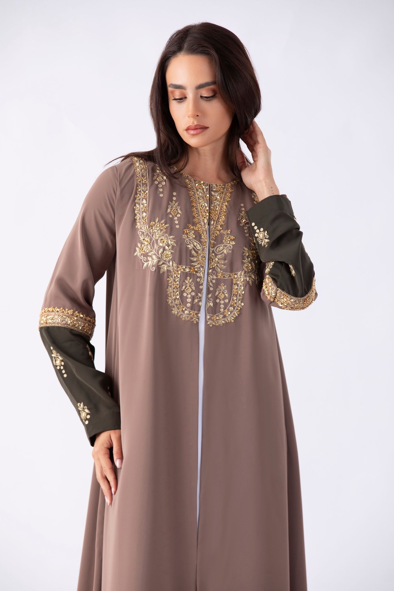 Gold Embroidered Abaya