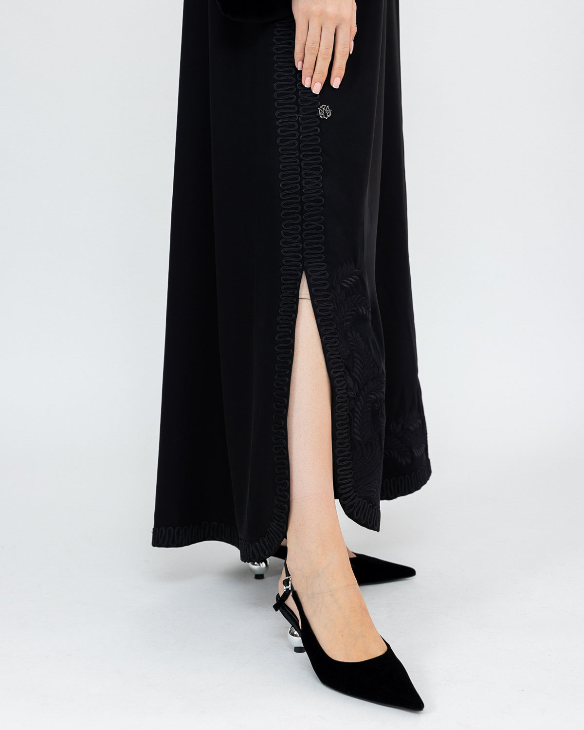 Black Embroidered Abaya