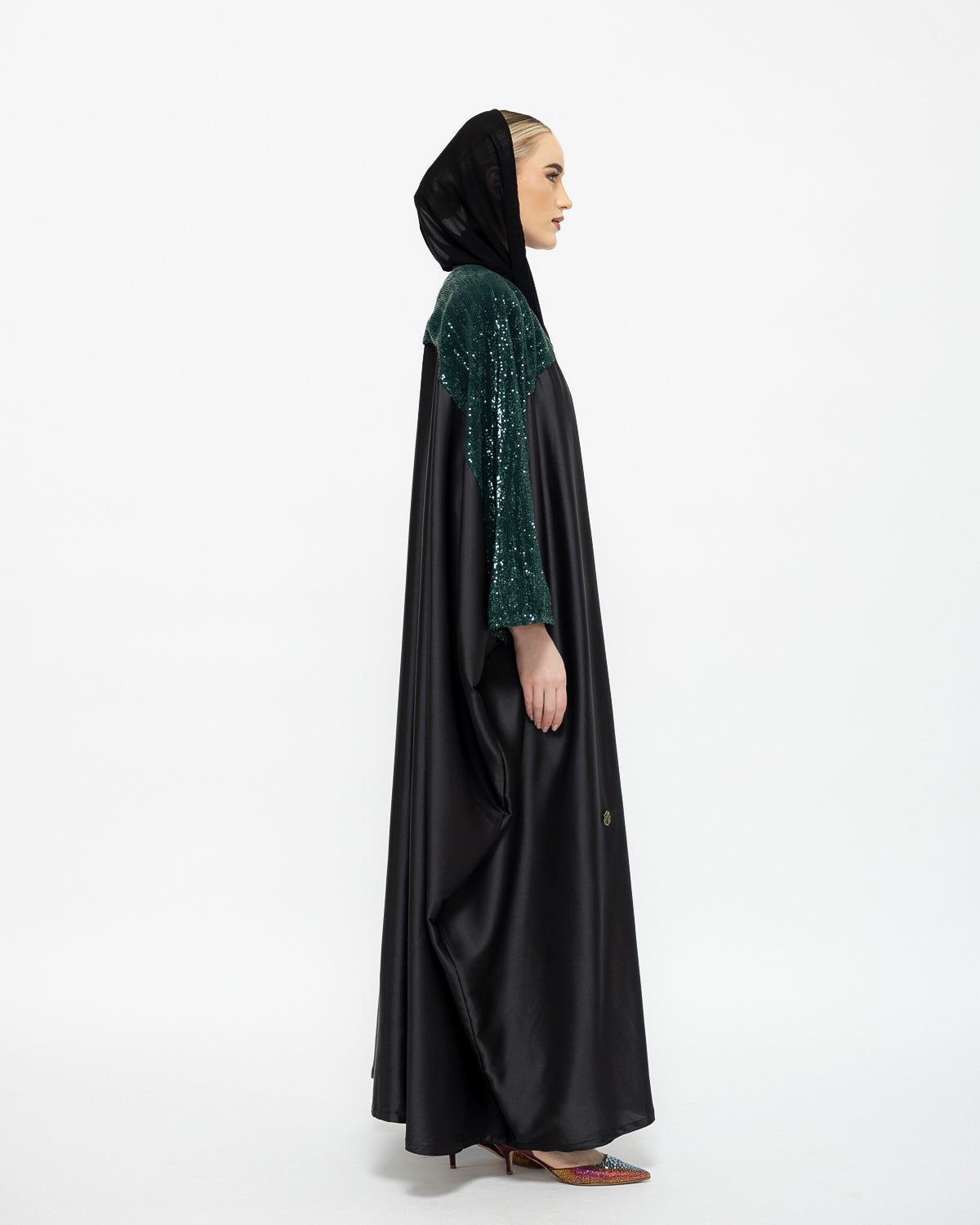 Sequin Shoulder Abaya image 1