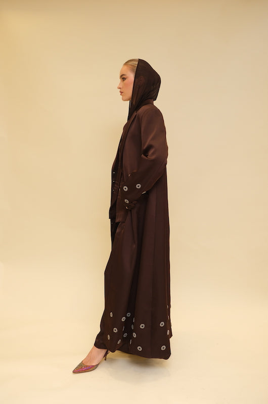 Satin Silk Abaya Set