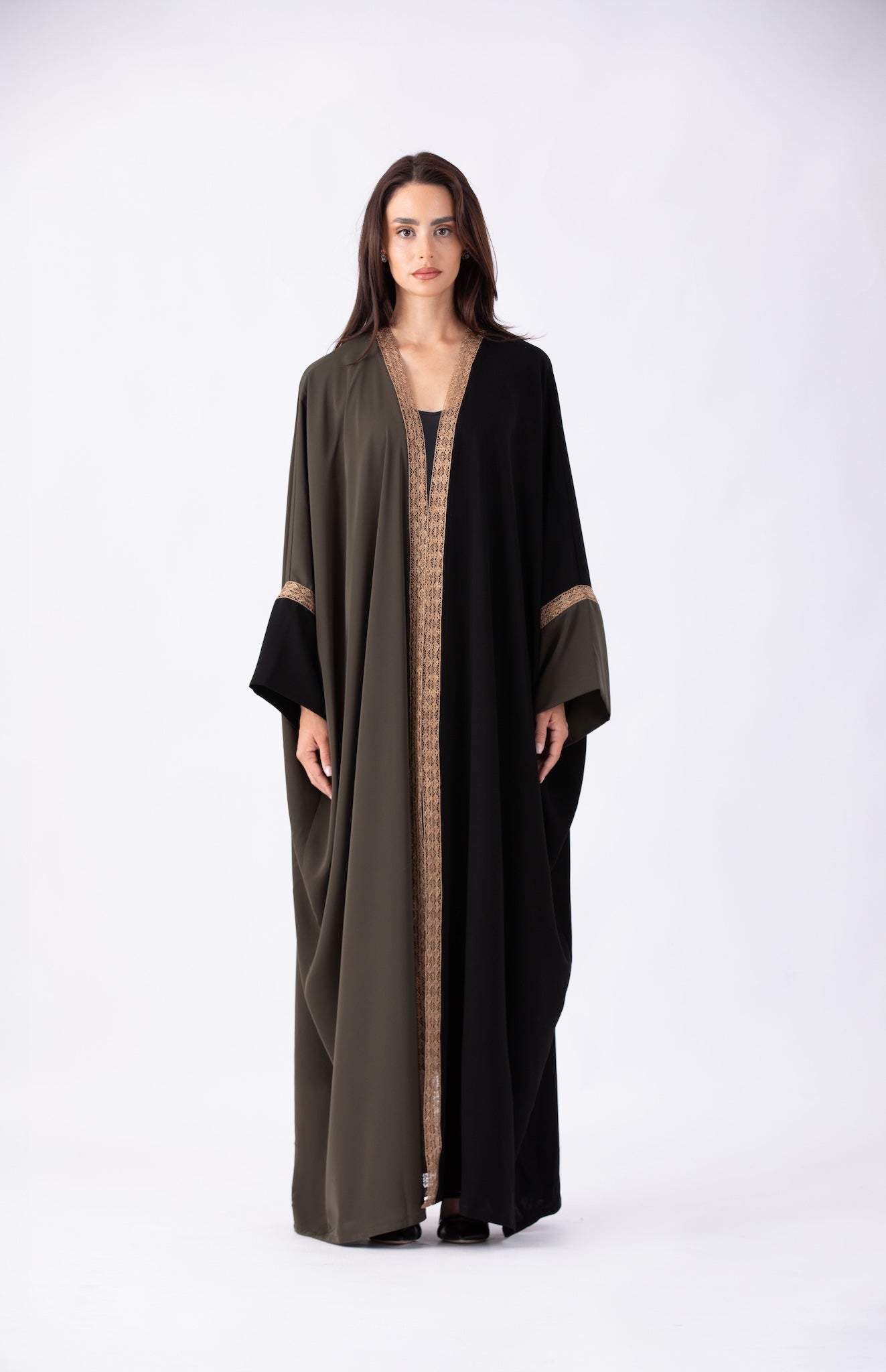 Gold lace Abaya