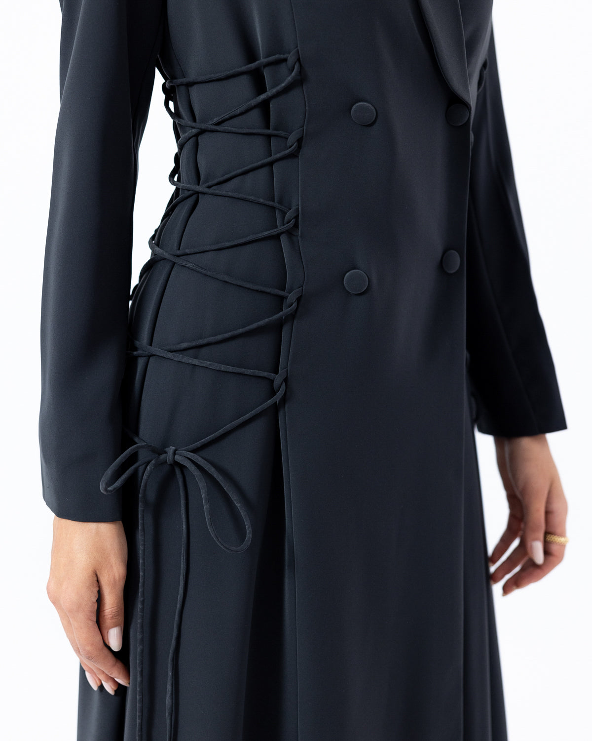 The Overlap Tie Abaya