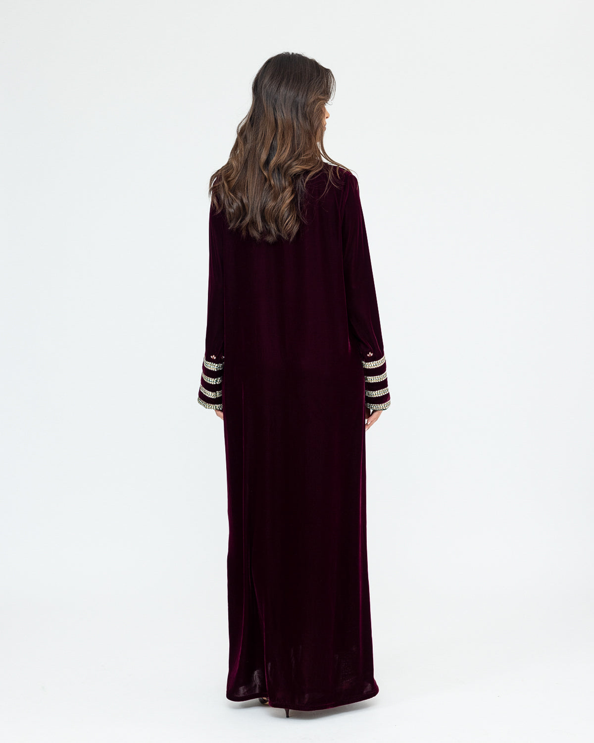 Embroidered Velvet Kaftan
