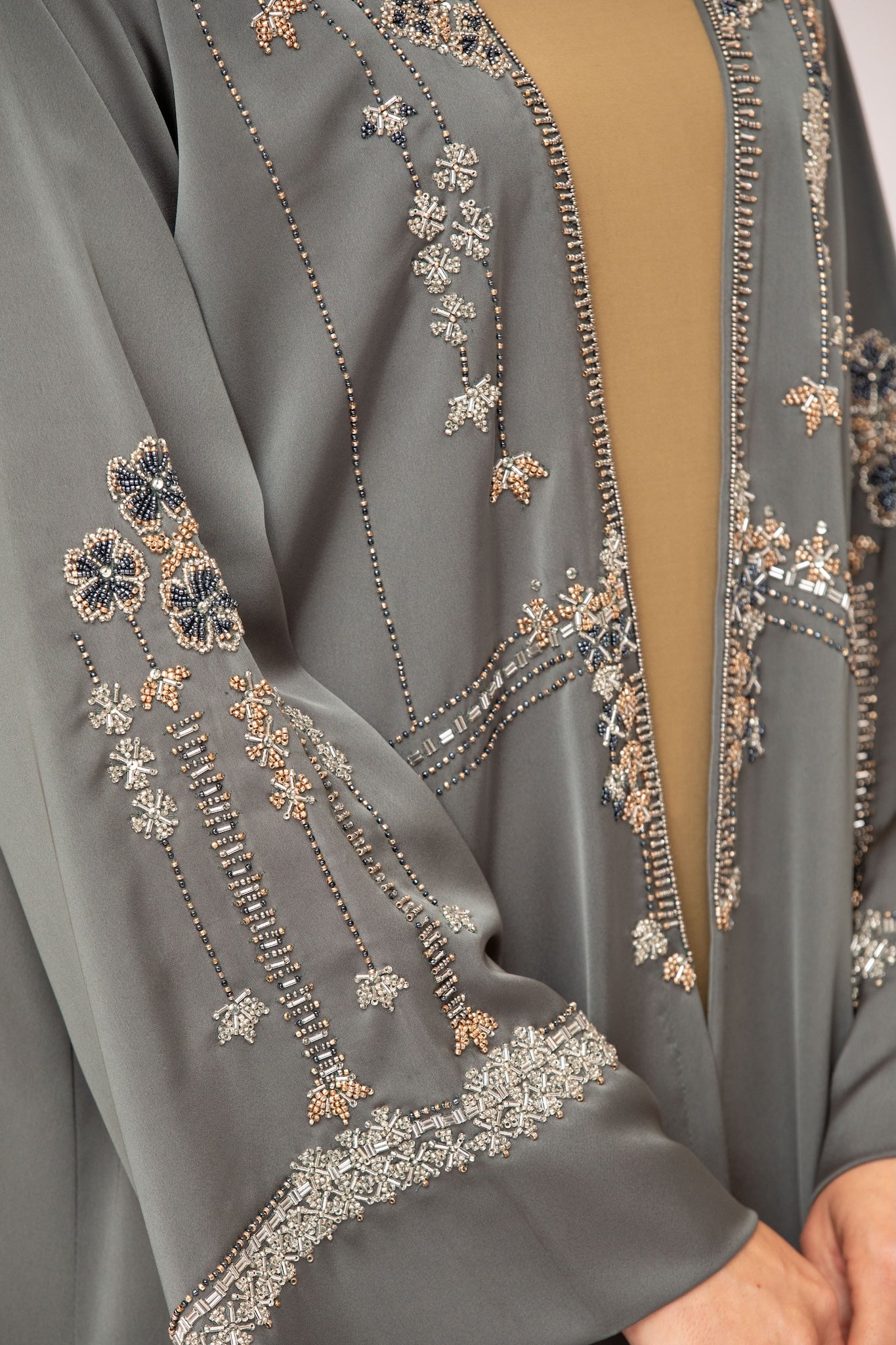 Silk Embroidered Abaya