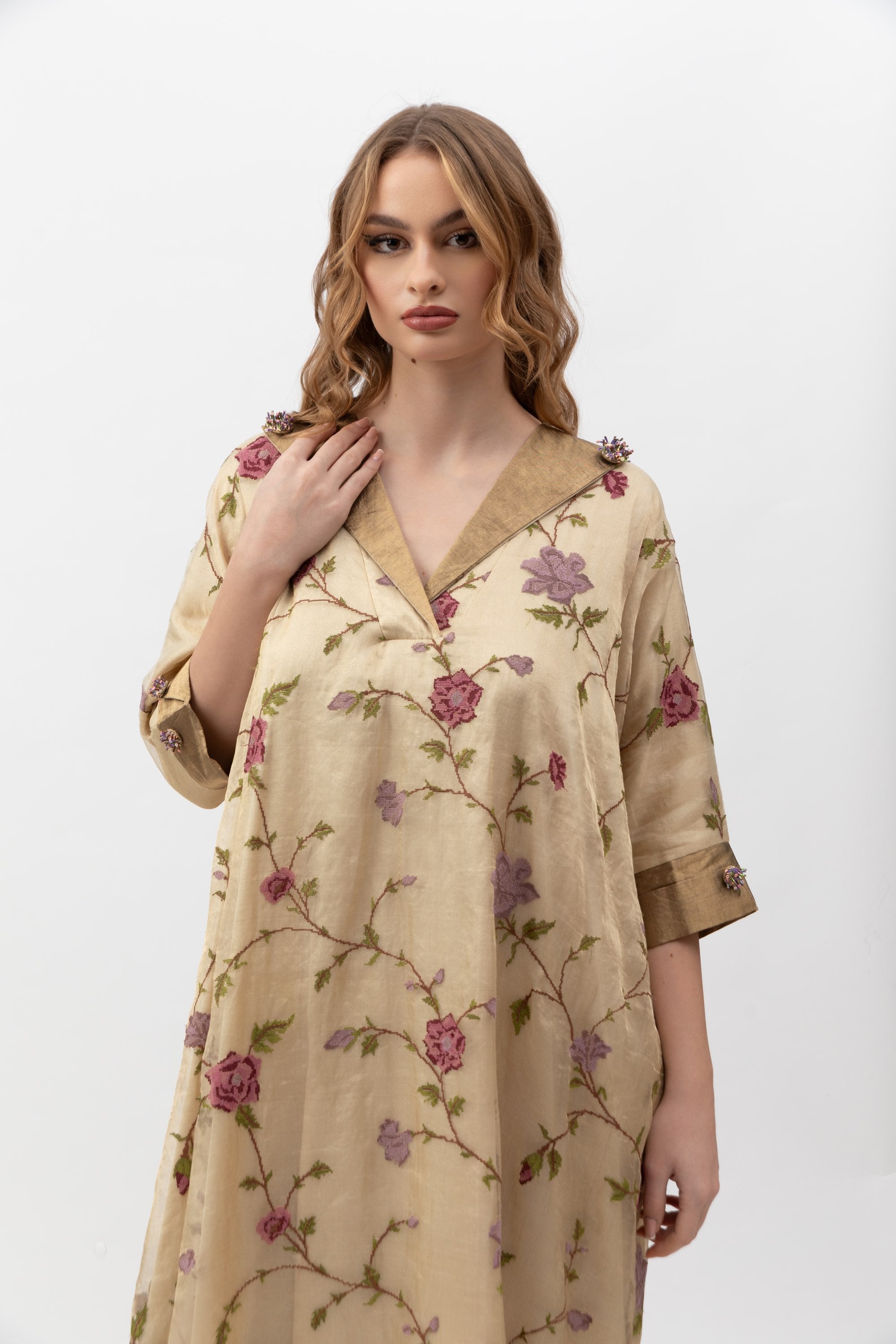 Silk Organza Kaftan image 3